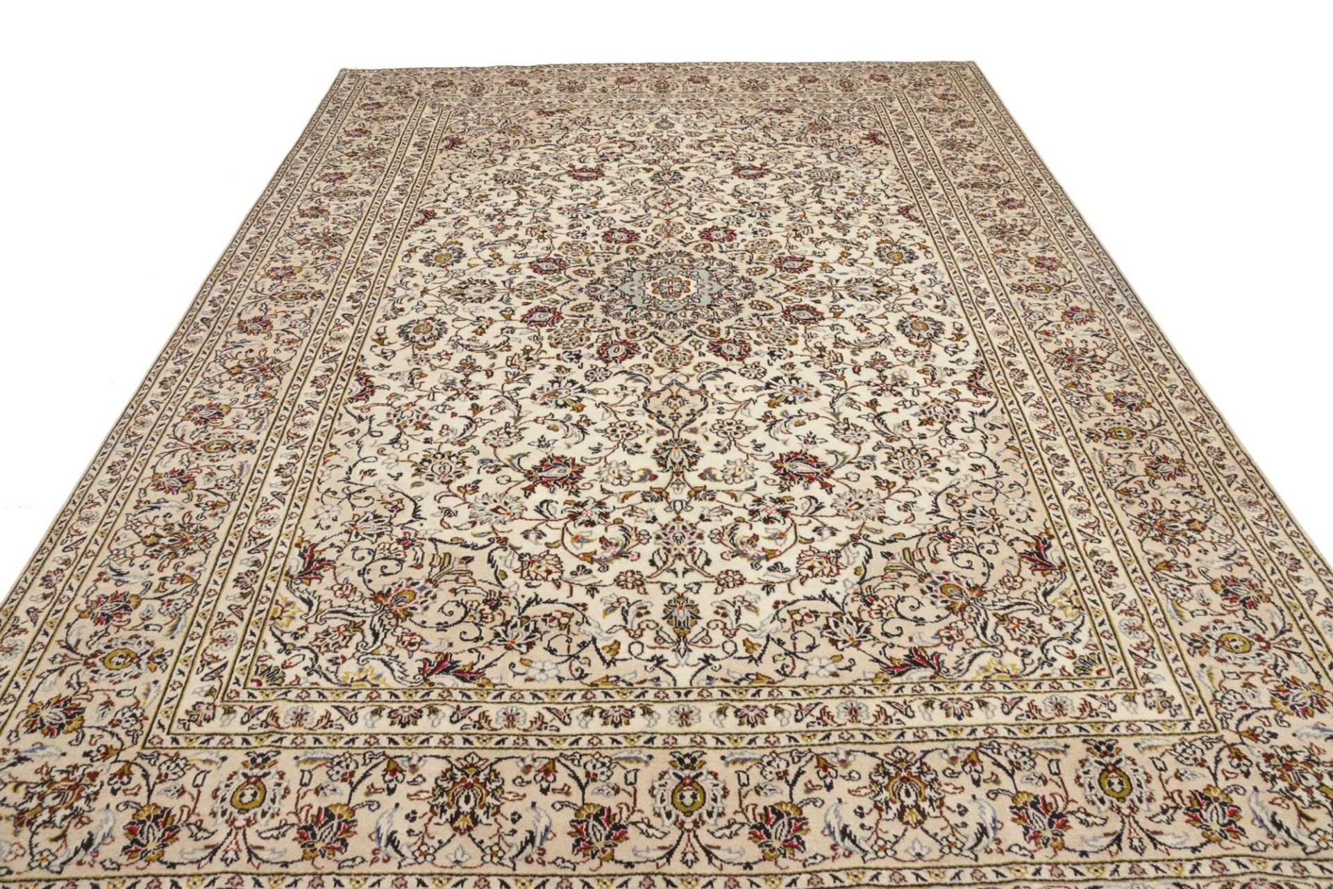 Handgeknüpfter Kashan Perserteppich, 249 × 357 cm, Wolle