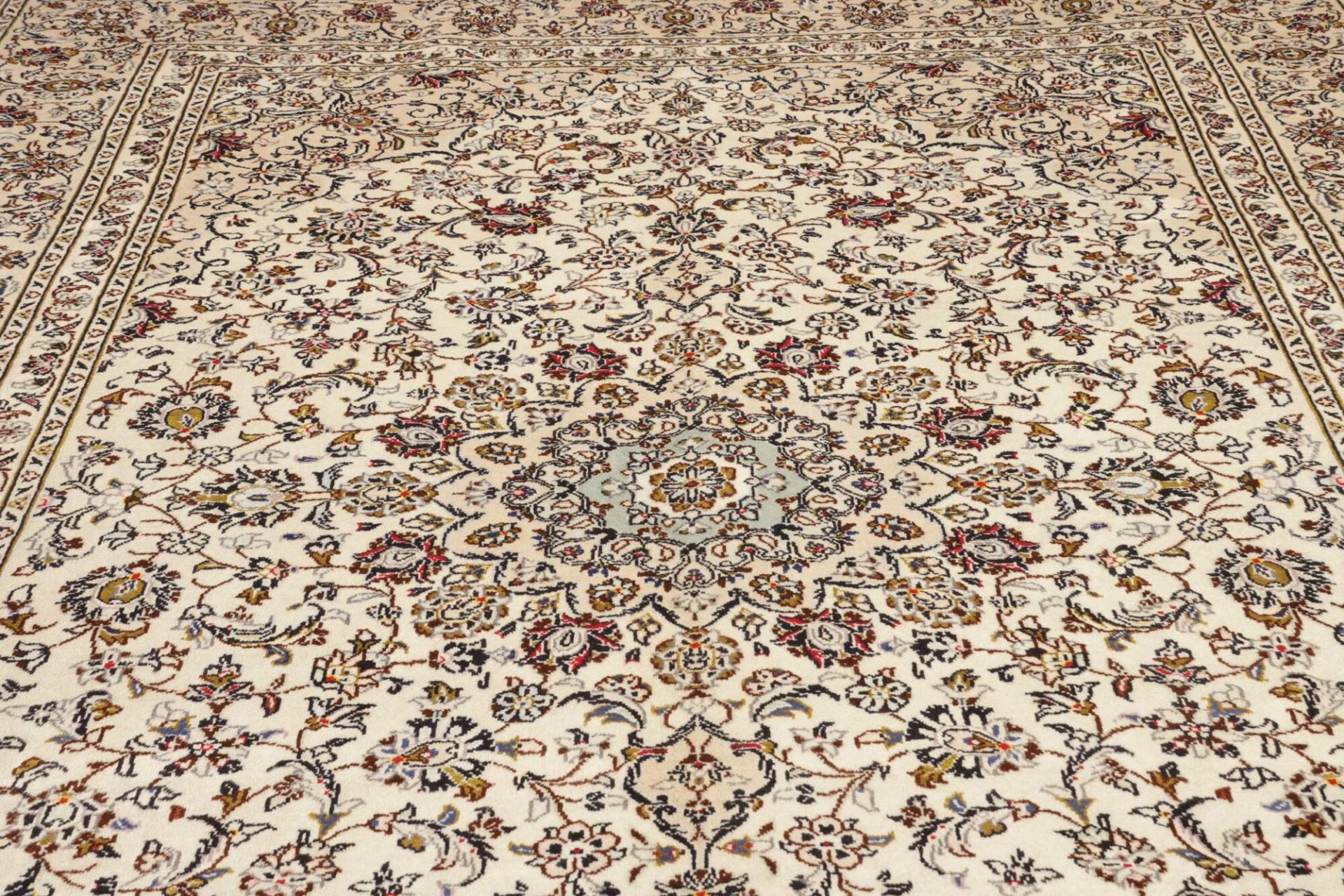 Handgeknüpfter Kashan Perserteppich, 249 × 357 cm, Wolle