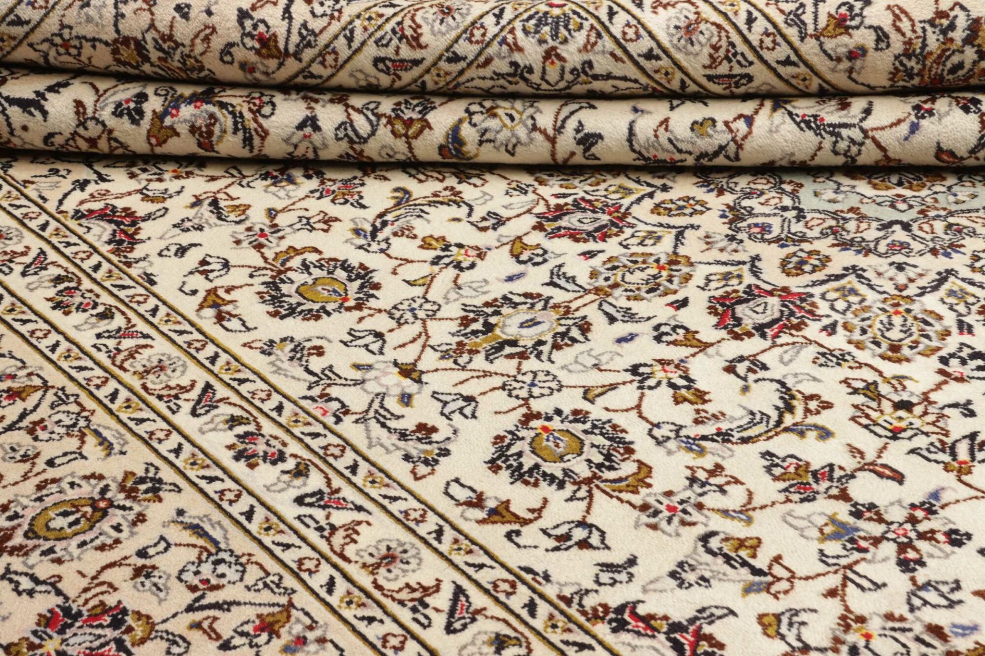 Handgeknüpfter Kashan Perserteppich, 249 × 357 cm, Wolle