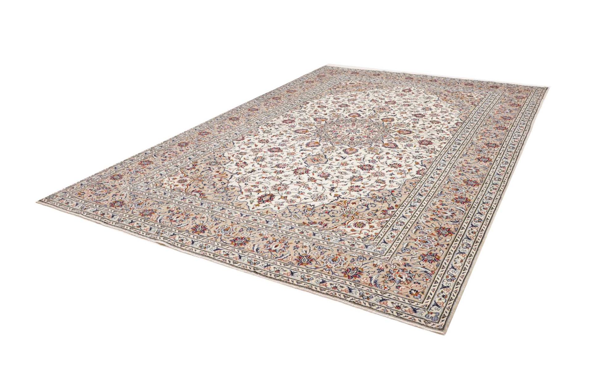 Handgeknüpfter Kashan Perserteppich, 246 × 344 cm, Wolle