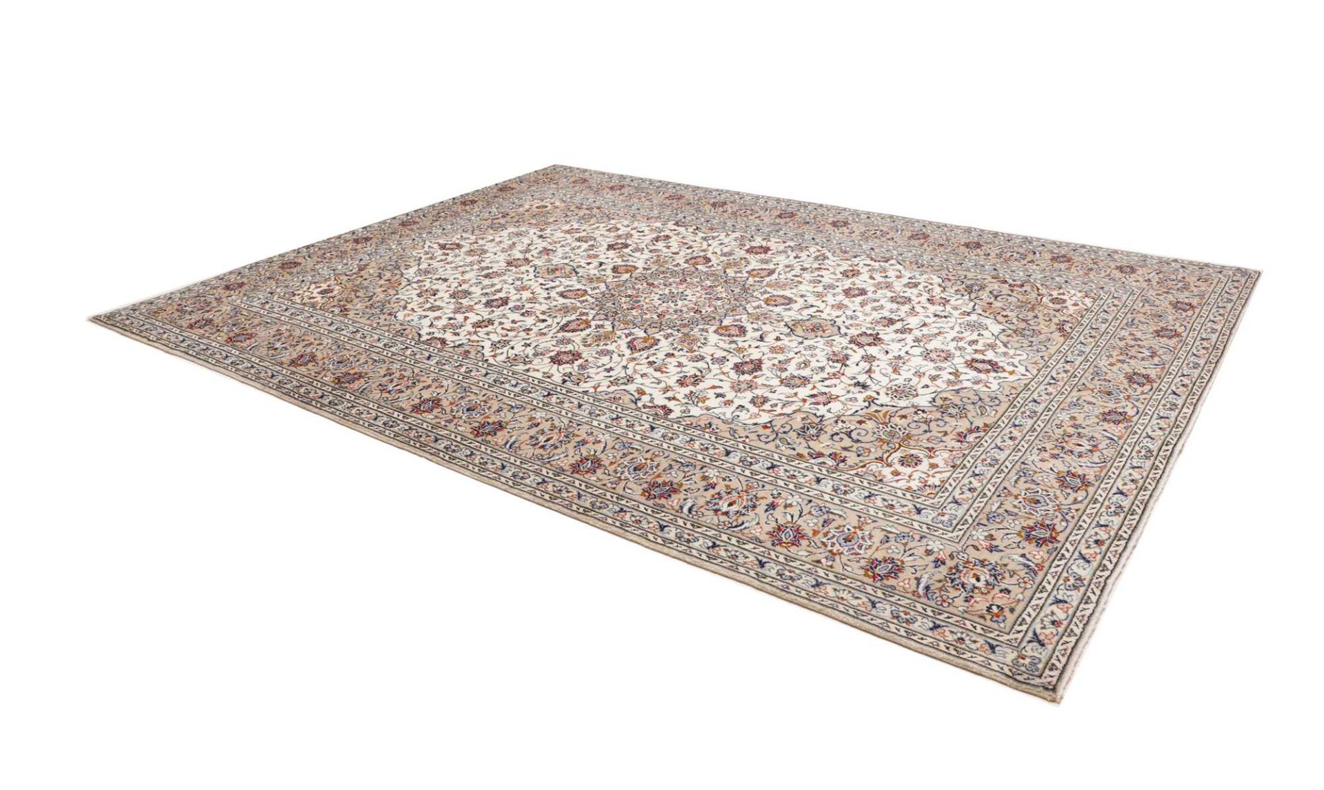 Handgeknüpfter Kashan Perserteppich, 246 × 344 cm, Wolle