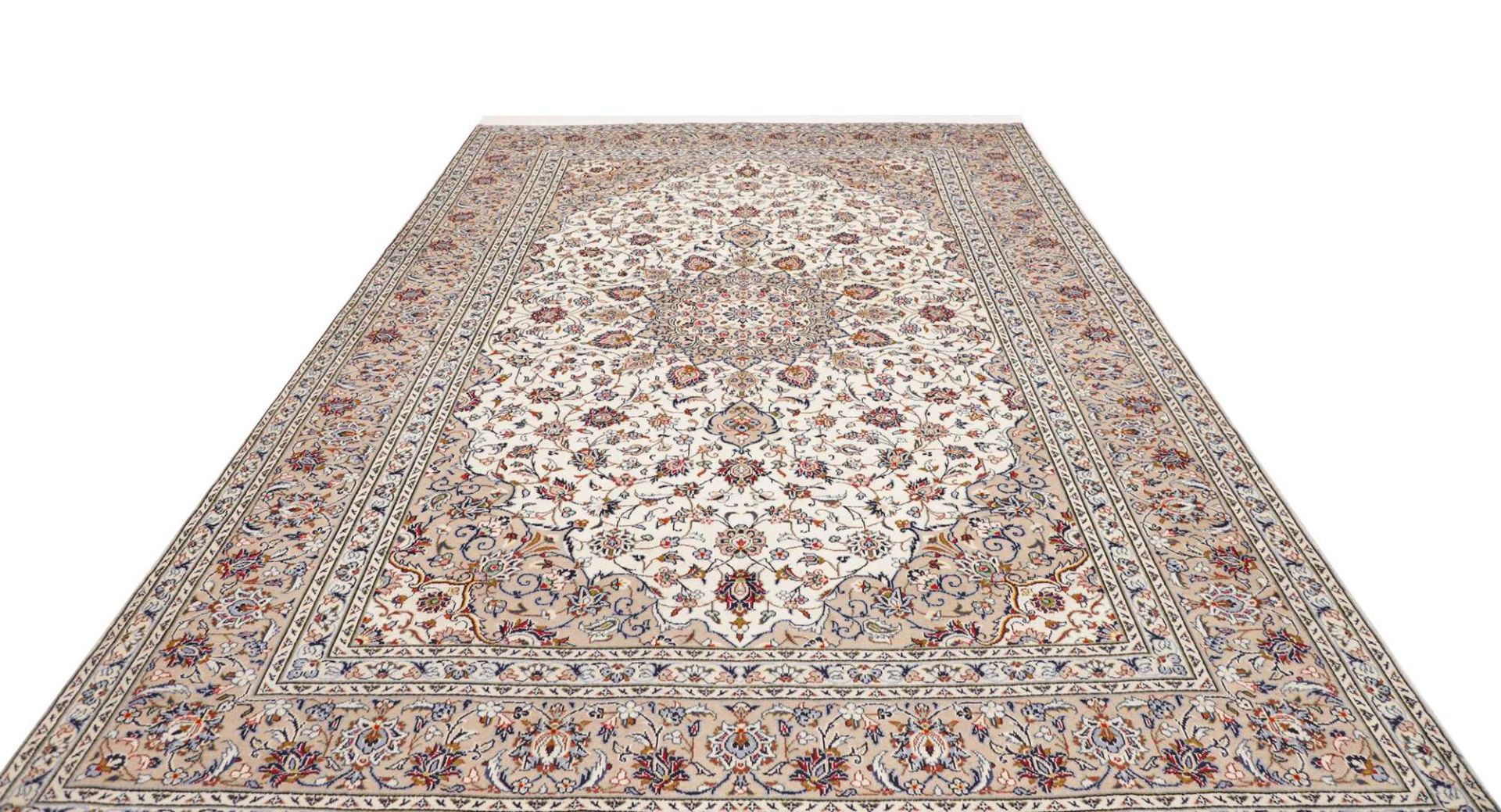 Handgeknüpfter Kashan Perserteppich, 246 × 344 cm, Wolle