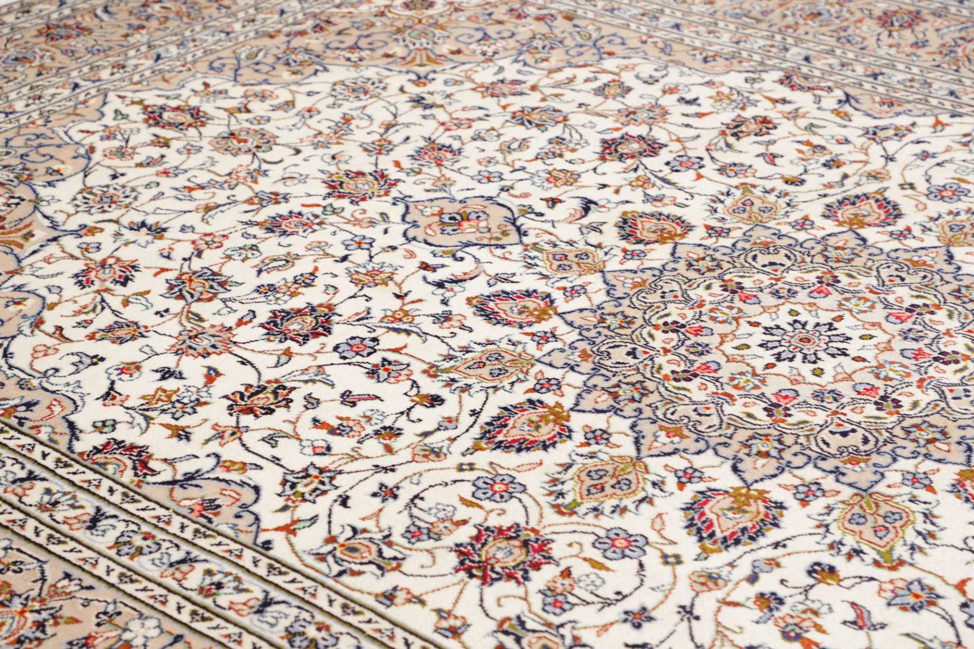 Handgeknüpfter Kashan Perserteppich, 246 × 344 cm, Wolle