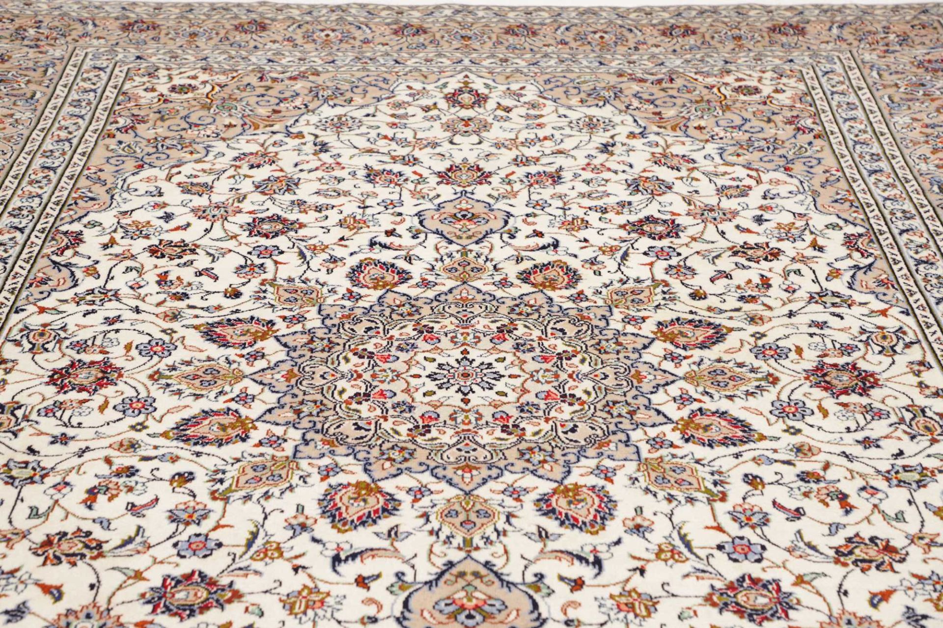 Handgeknüpfter Kashan Perserteppich, 246 × 344 cm, Wolle