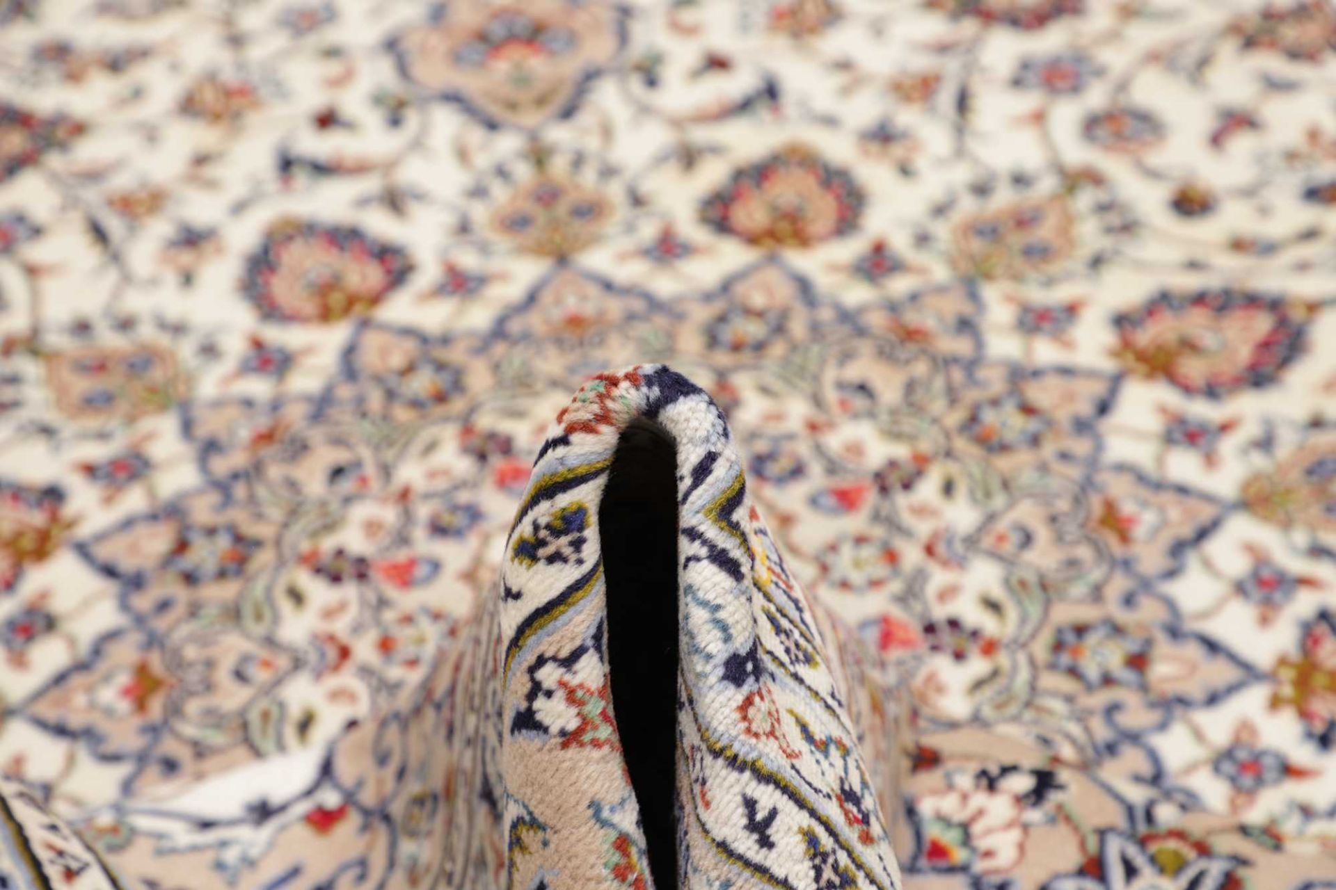 Handgeknüpfter Kashan Perserteppich, 246 × 344 cm, Wolle