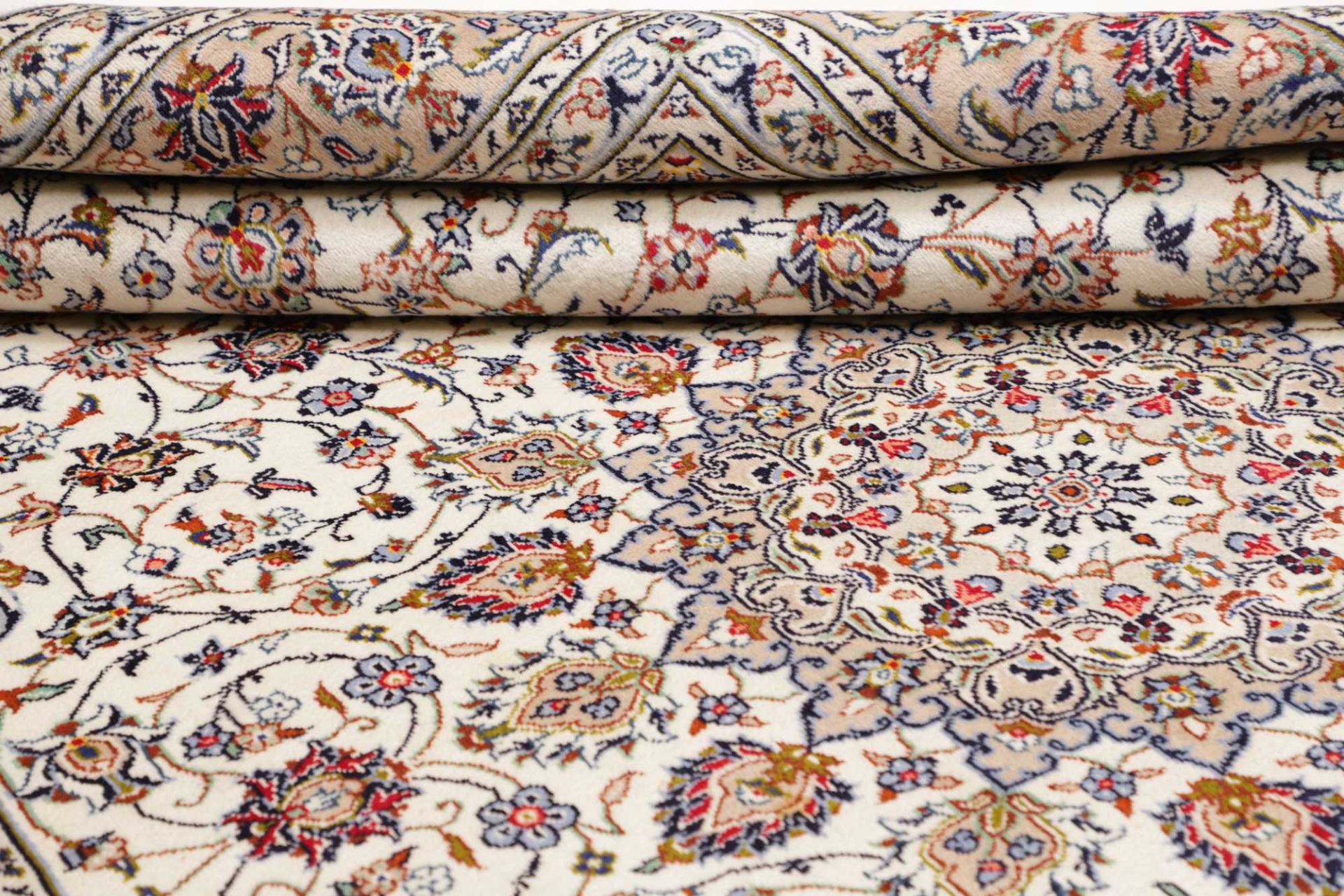 Handgeknüpfter Kashan Perserteppich, 246 × 344 cm, Wolle