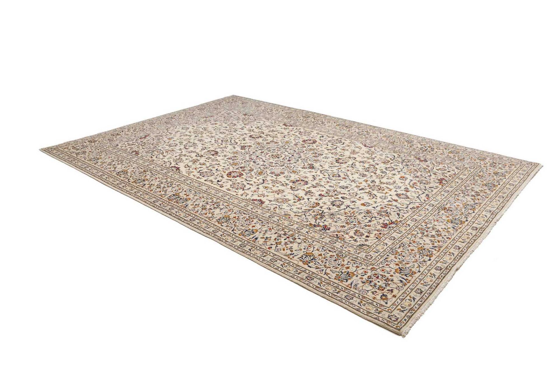Kashan Perserteppich 239 × 355 cm aus Wolle, handgeknüpft