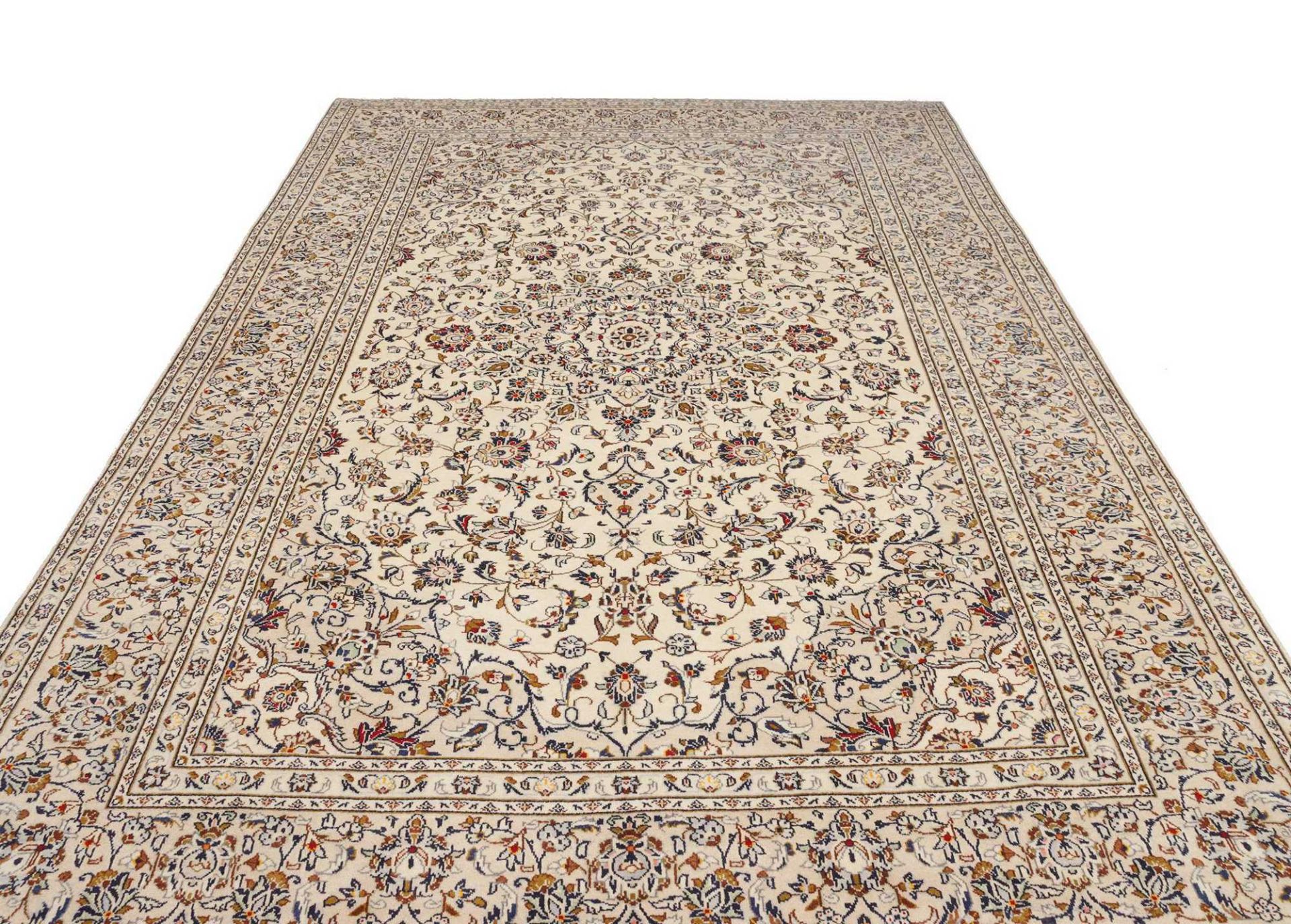 Kashan Perserteppich 239 × 355 cm aus Wolle, handgeknüpft