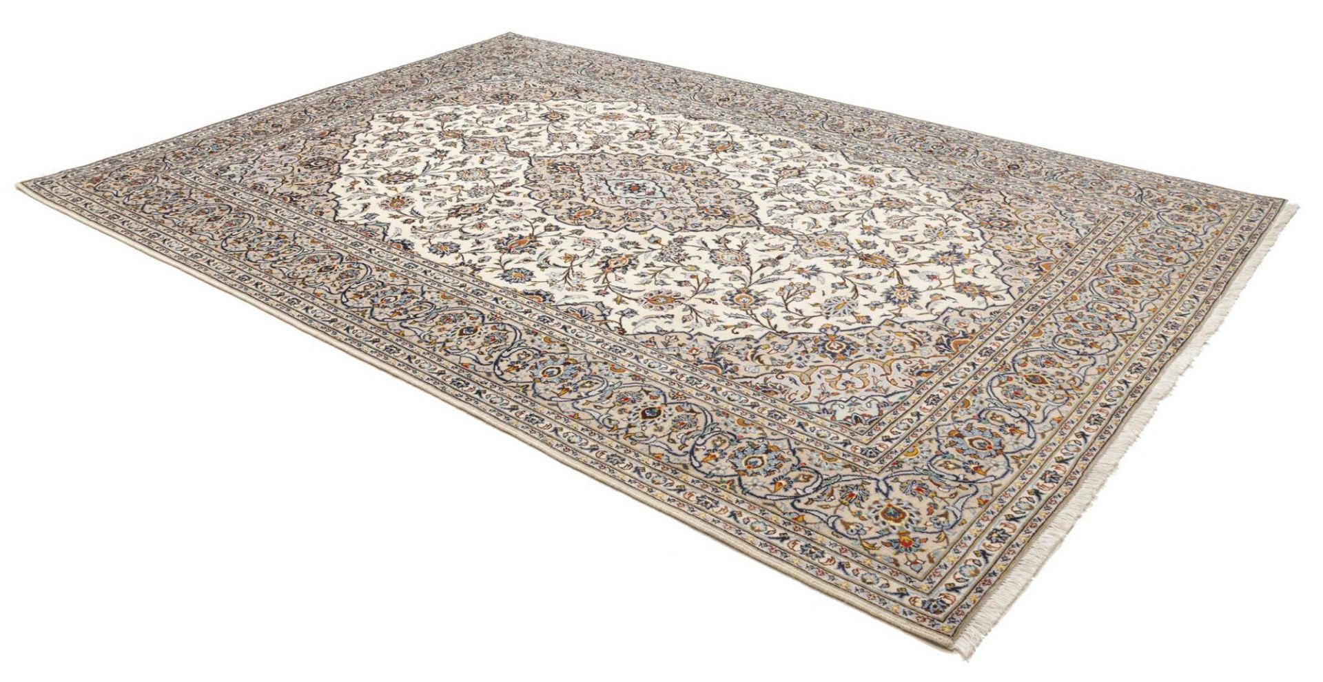 Handgeknüpfter Kashan Perserteppich, 236 × 342 cm, Wolle