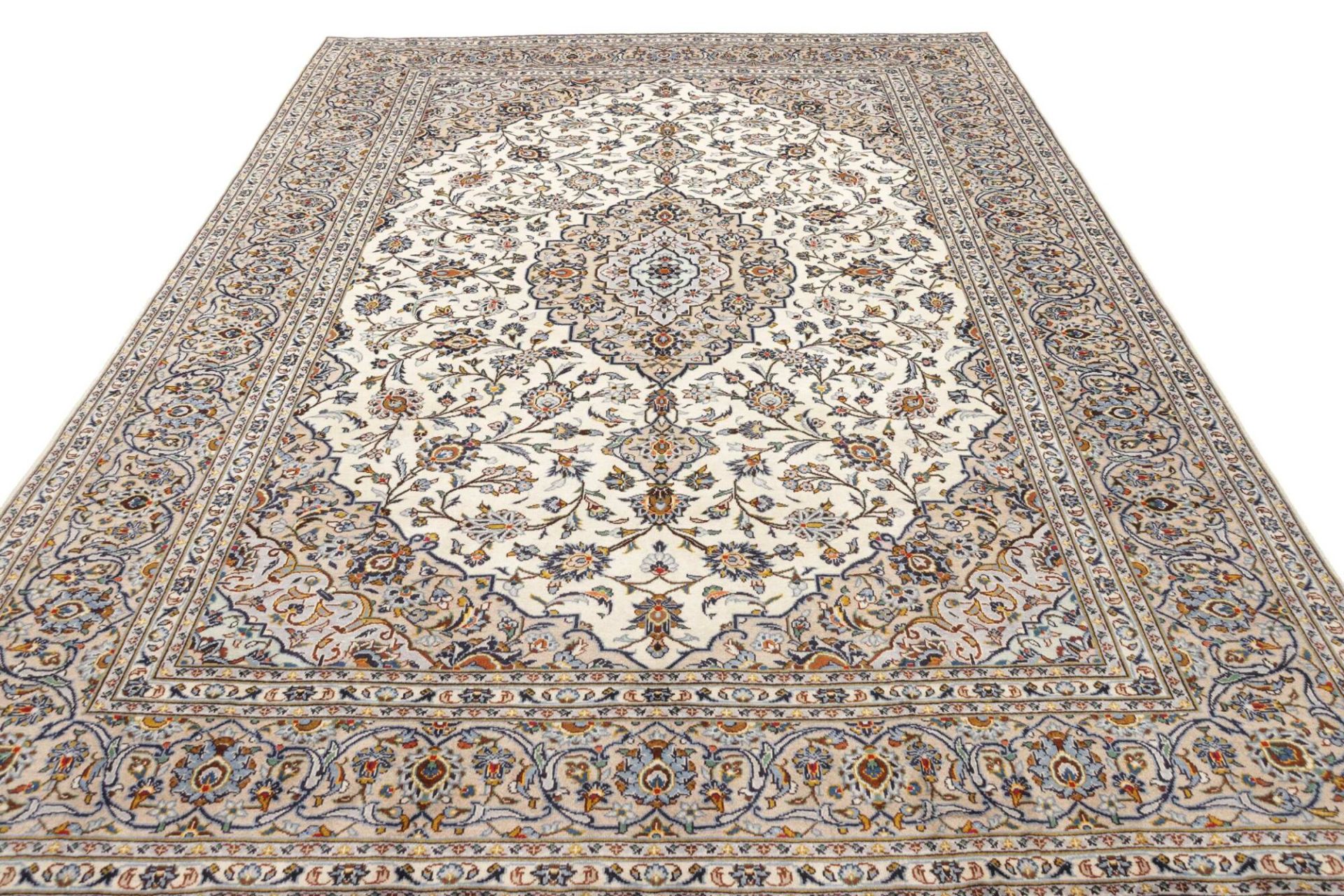 Handgeknüpfter Kashan Perserteppich, 236 × 342 cm, Wolle