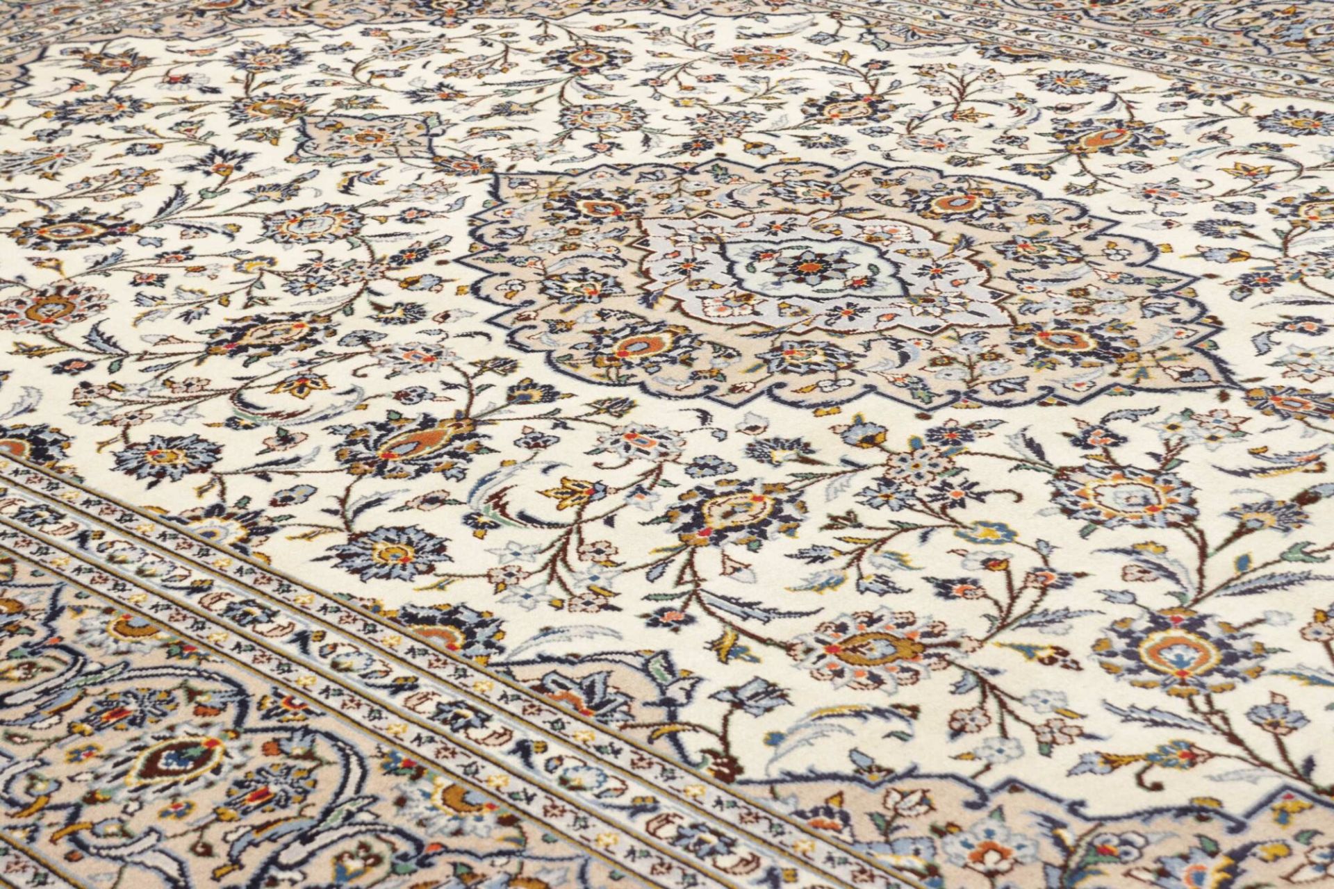 Handgeknüpfter Kashan Perserteppich, 236 × 342 cm, Wolle