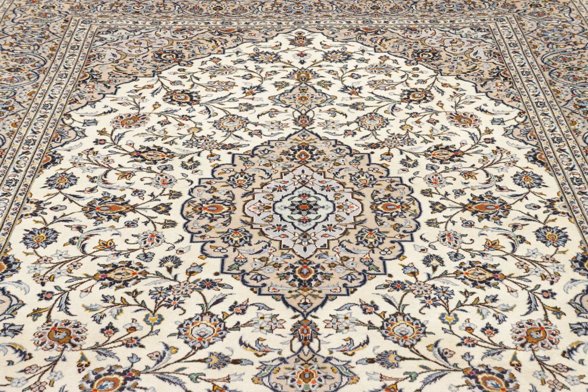 Handgeknüpfter Kashan Perserteppich, 236 × 342 cm, Wolle