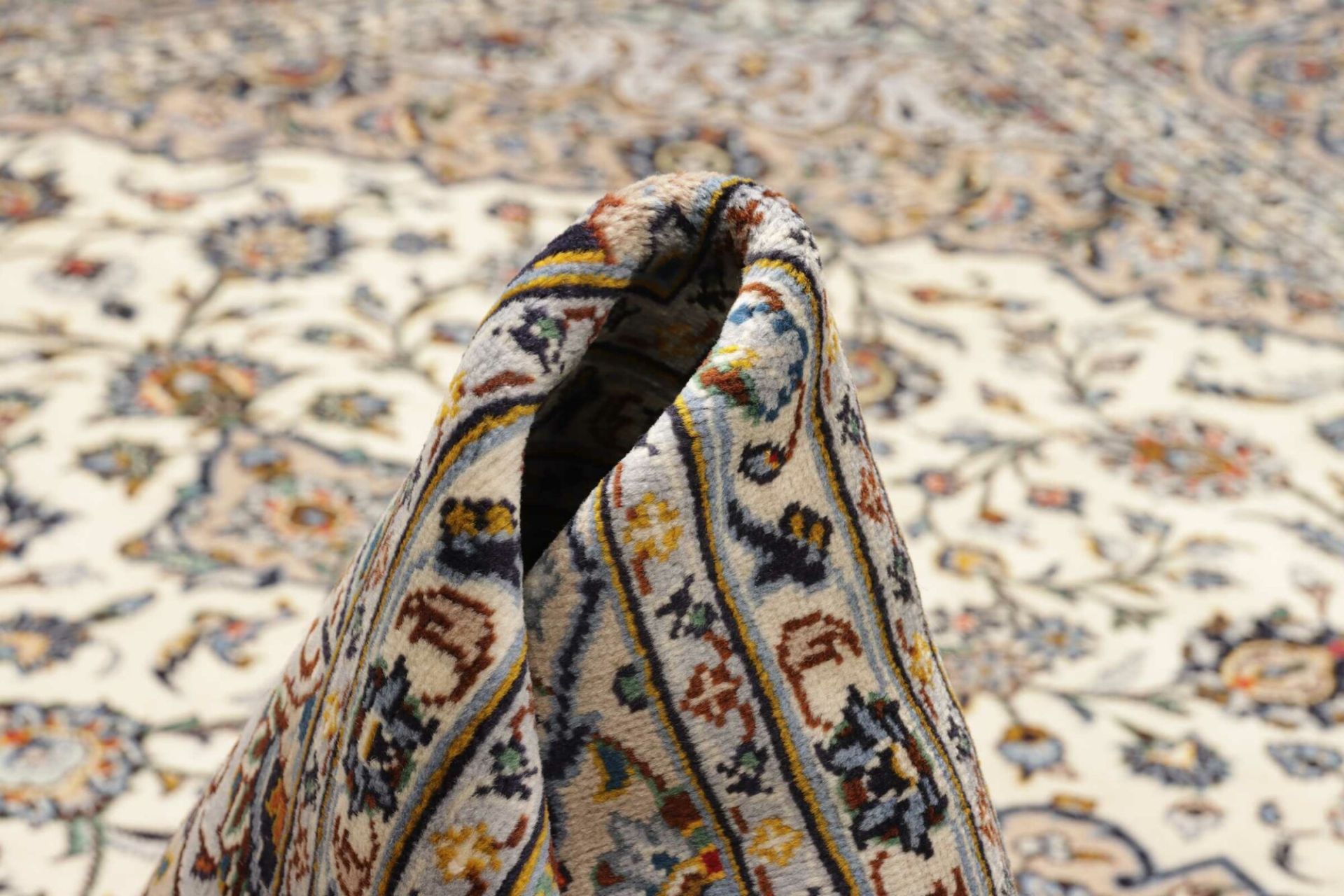 Handgeknüpfter Kashan Perserteppich, 236 × 342 cm, Wolle
