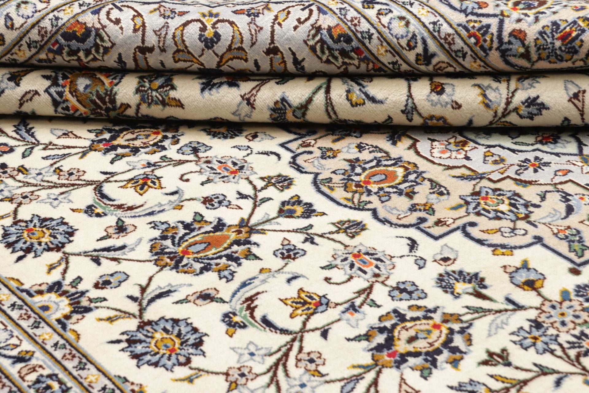 Handgeknüpfter Kashan Perserteppich, 236 × 342 cm, Wolle