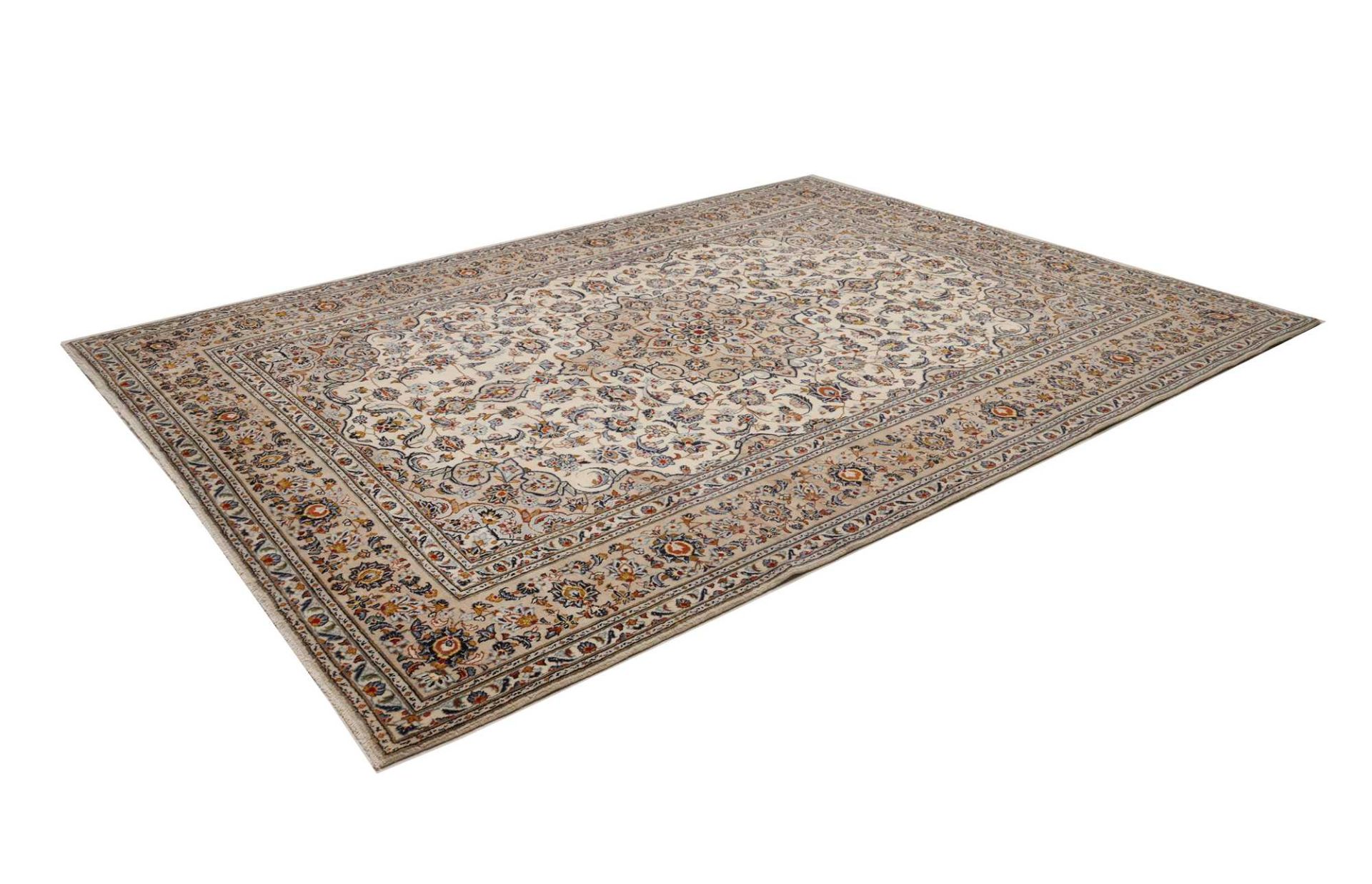 Handgeknüpfter Kashan Perserteppich, 251 × 332 cm, Wolle