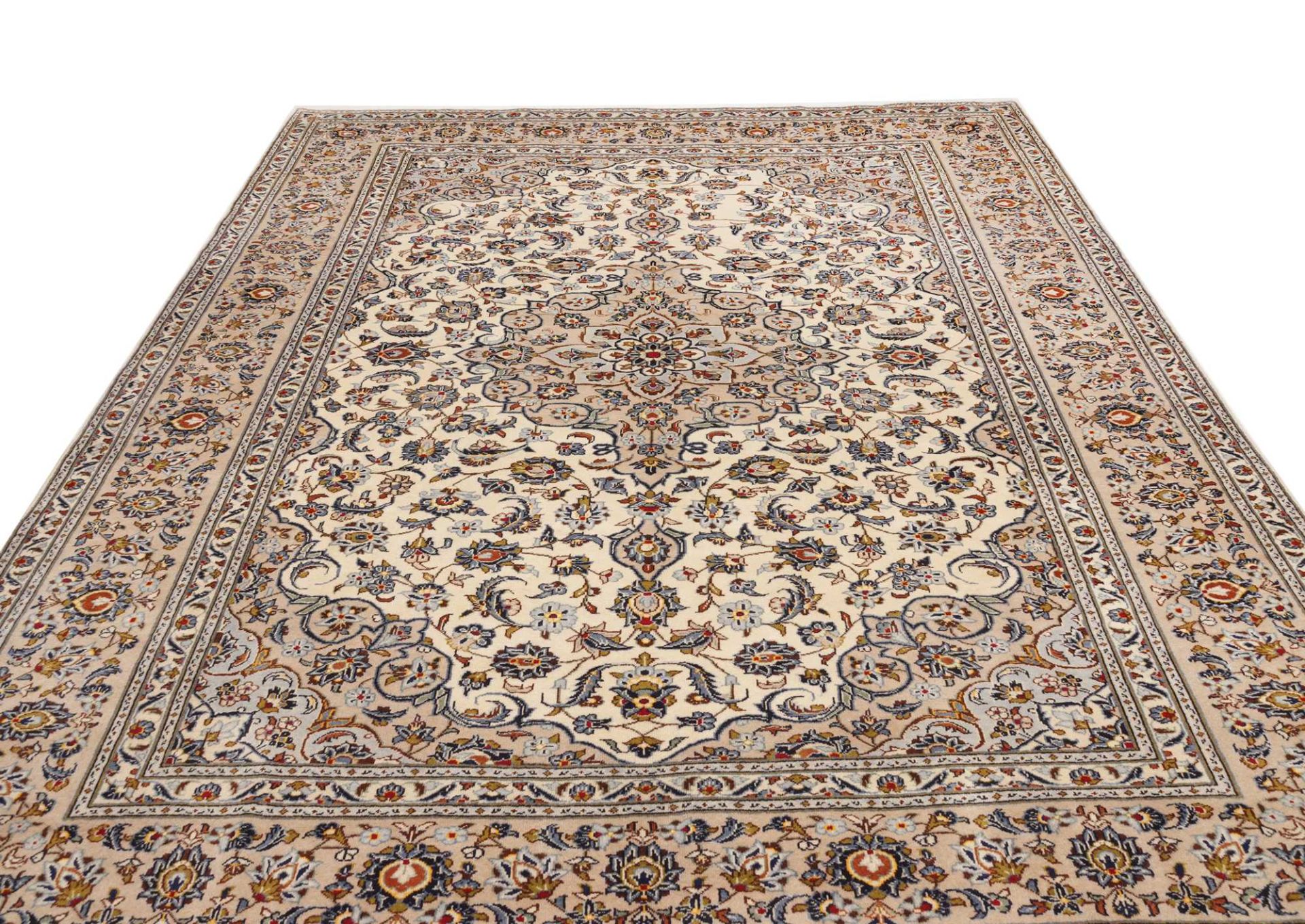 Handgeknüpfter Kashan Perserteppich, 251 × 332 cm, Wolle