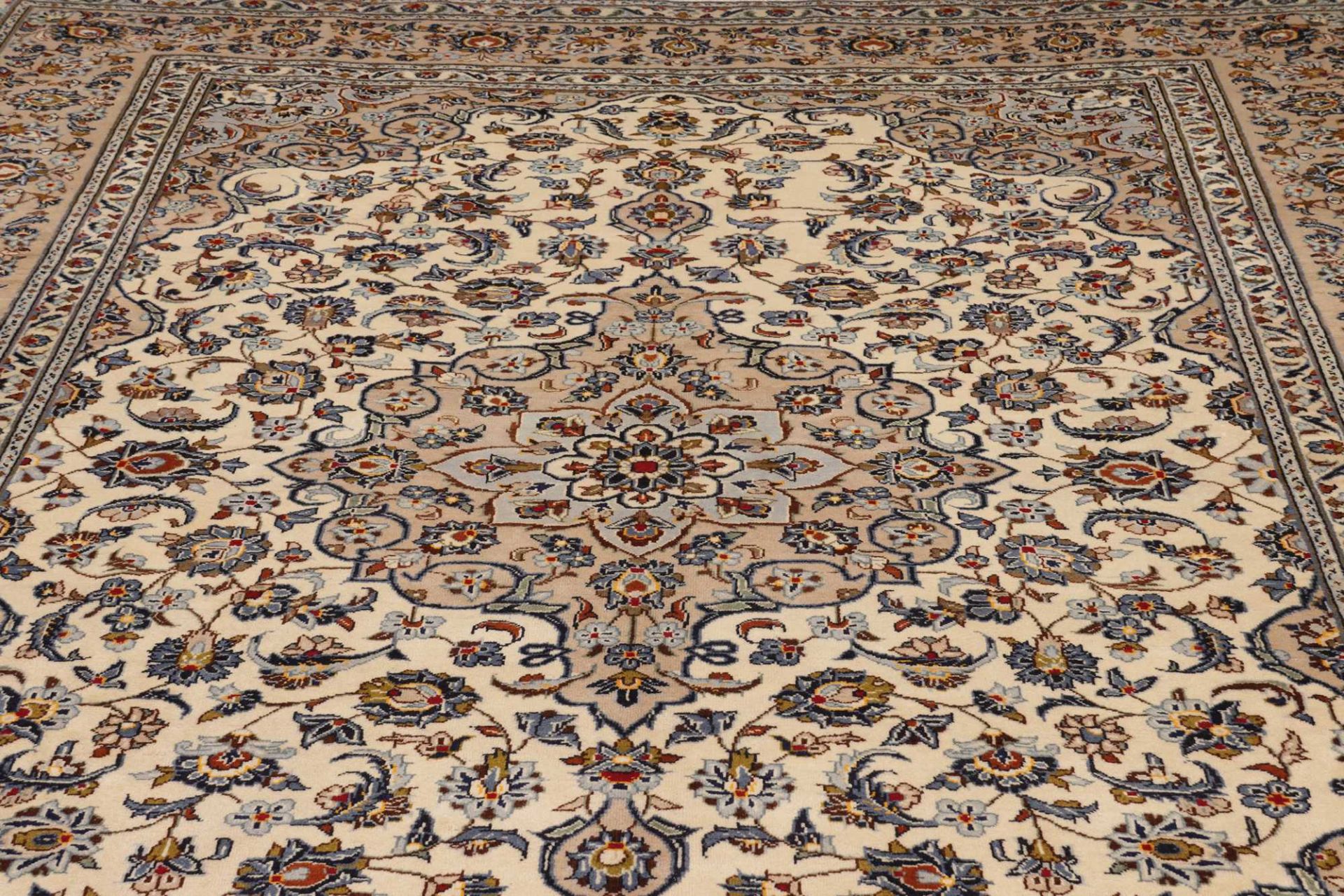 Handgeknüpfter Kashan Perserteppich, 251 × 332 cm, Wolle