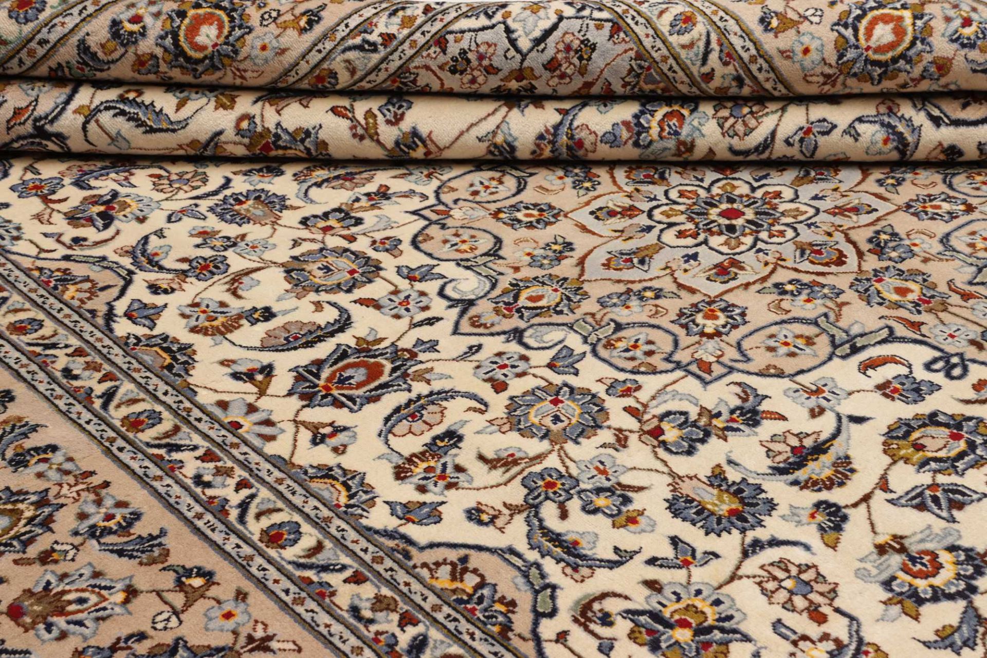 Handgeknüpfter Kashan Perserteppich, 251 × 332 cm, Wolle