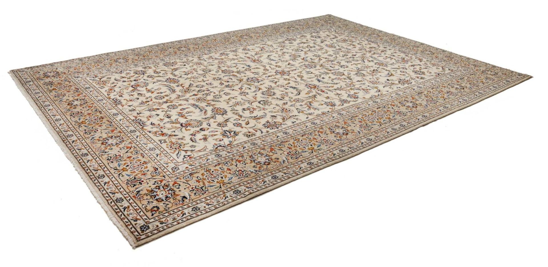 Kashan Perserteppich 259 × 366 cm aus Wolle, handgeknüpft