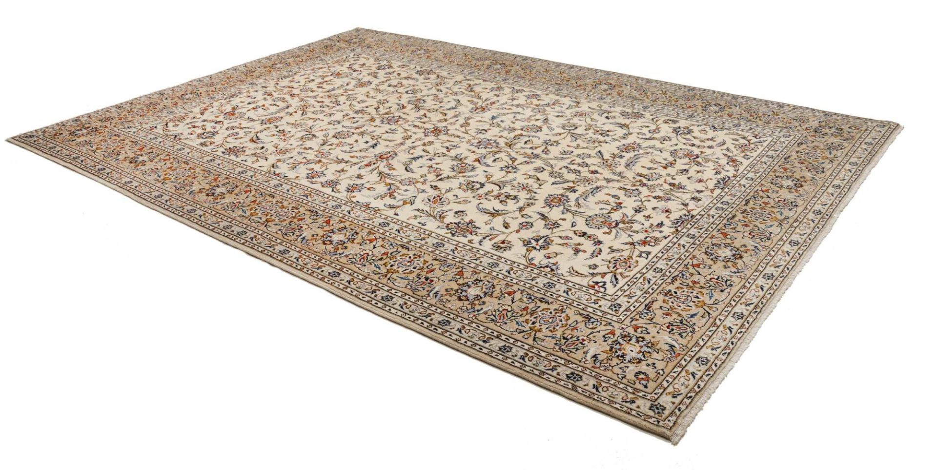 Kashan Perserteppich 259 × 366 cm aus Wolle, handgeknüpft