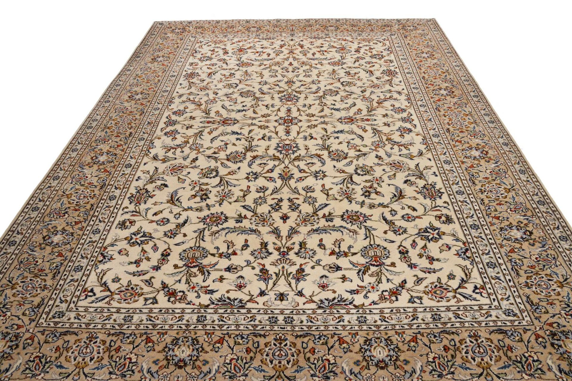 Kashan Perserteppich 259 × 366 cm aus Wolle, handgeknüpft