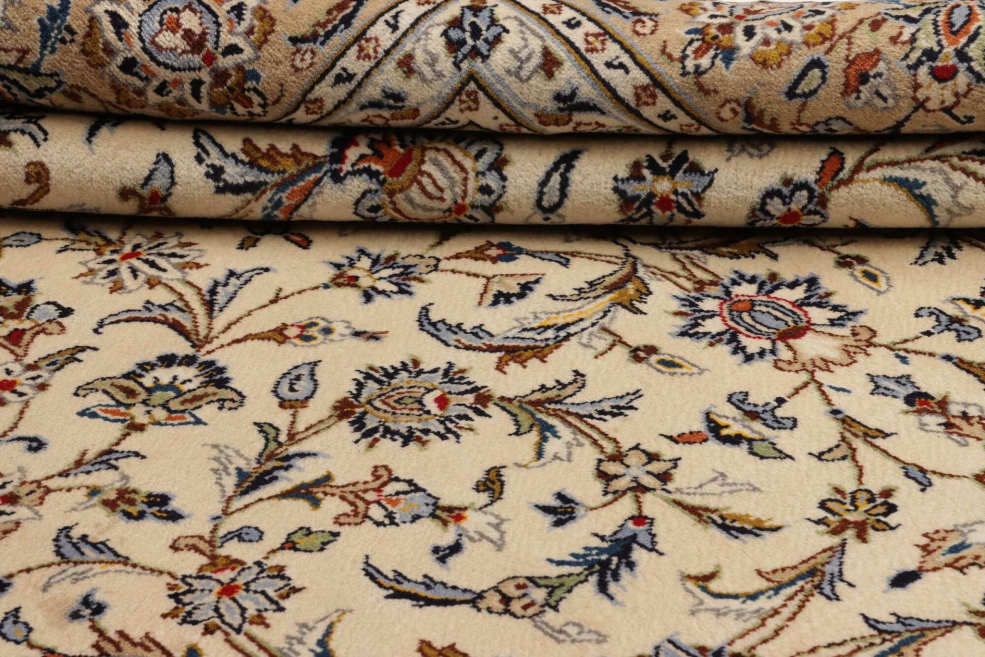 Kashan Perserteppich 259 × 366 cm aus Wolle, handgeknüpft