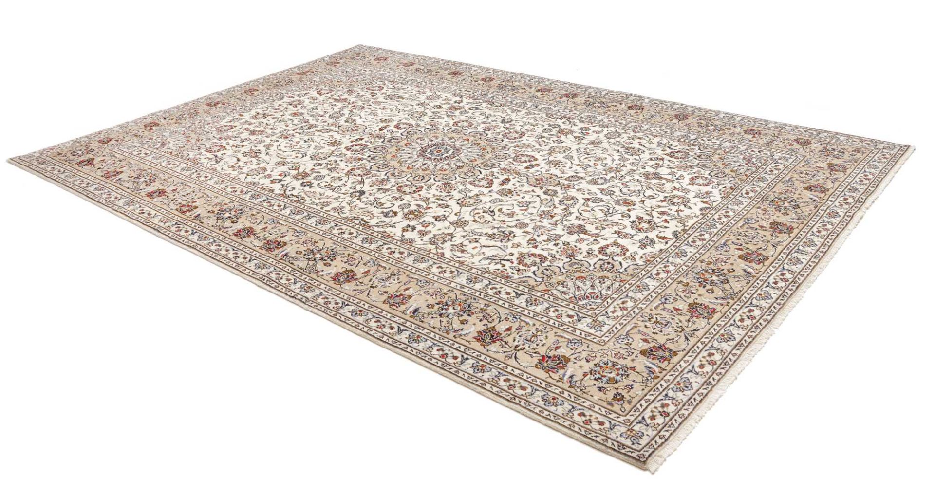 Handgeknüpfter Kashan Perserteppich, 241 × 347 cm, Wolle