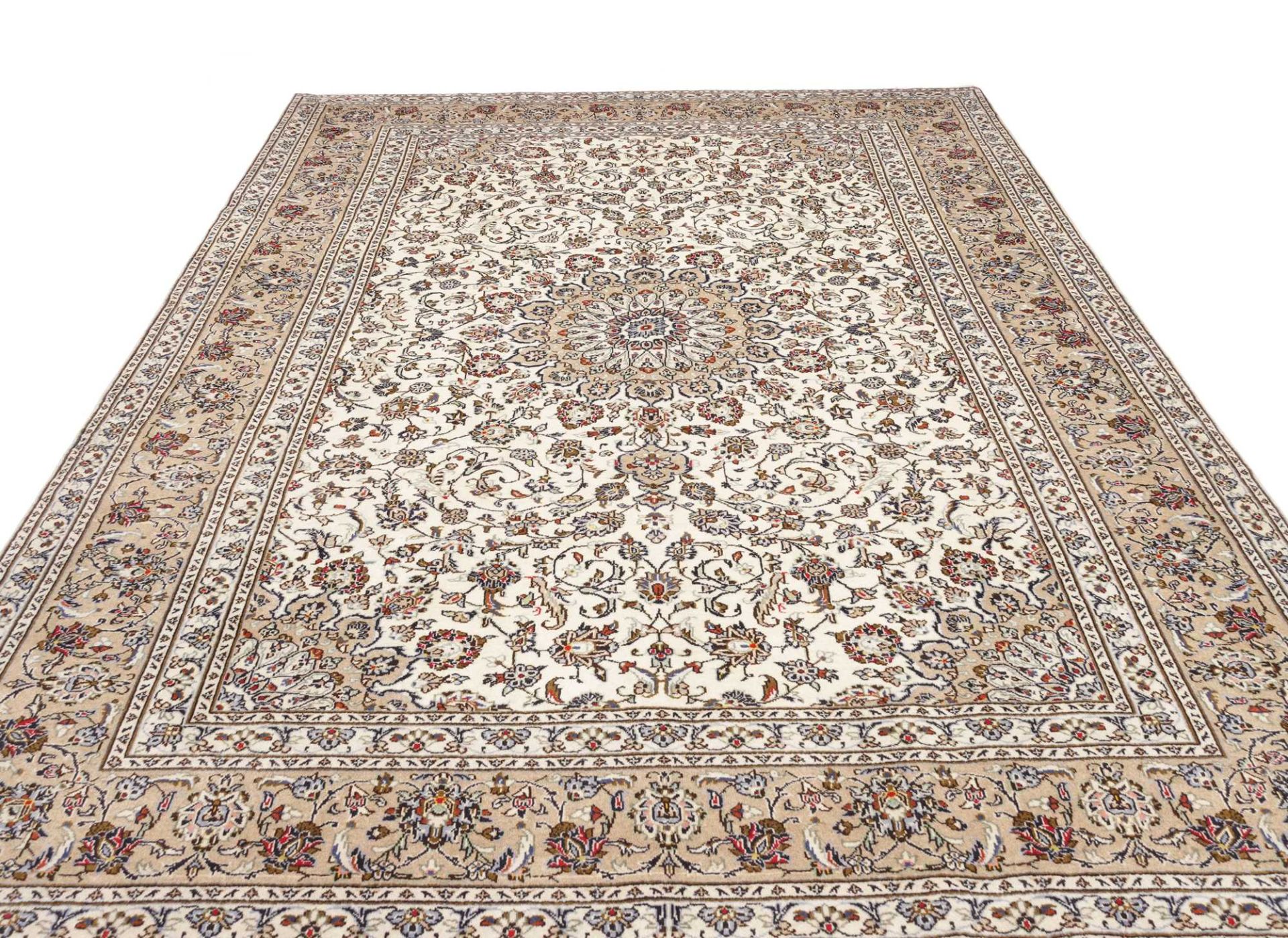 Handgeknüpfter Kashan Perserteppich, 241 × 347 cm, Wolle