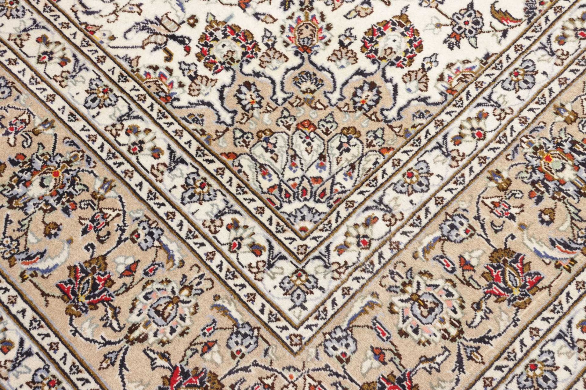 Handgeknüpfter Kashan Perserteppich, 241 × 347 cm, Wolle