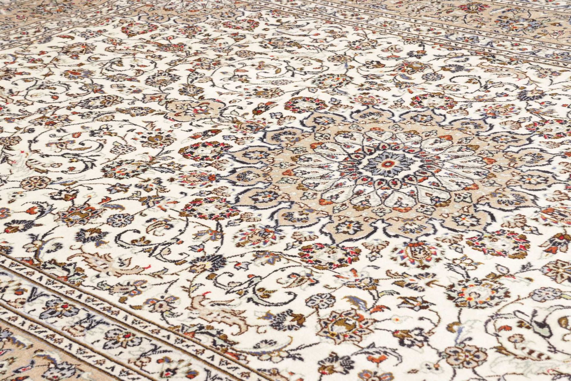 Handgeknüpfter Kashan Perserteppich, 241 × 347 cm, Wolle