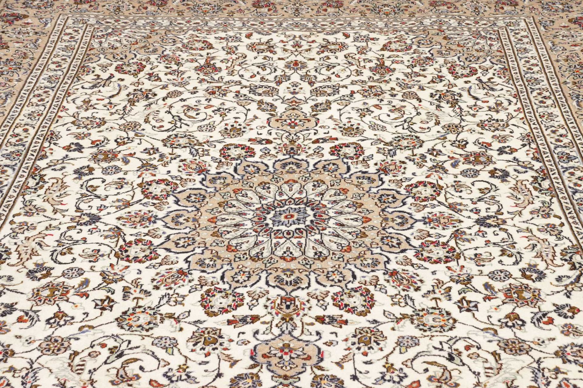 Handgeknüpfter Kashan Perserteppich, 241 × 347 cm, Wolle
