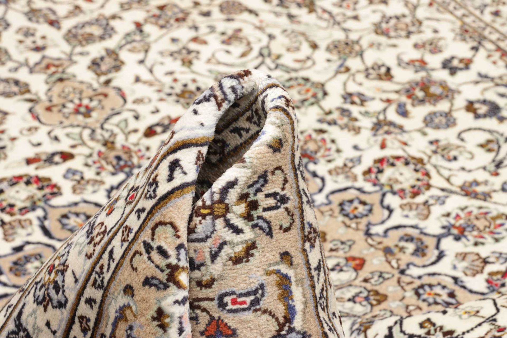 Handgeknüpfter Kashan Perserteppich, 241 × 347 cm, Wolle