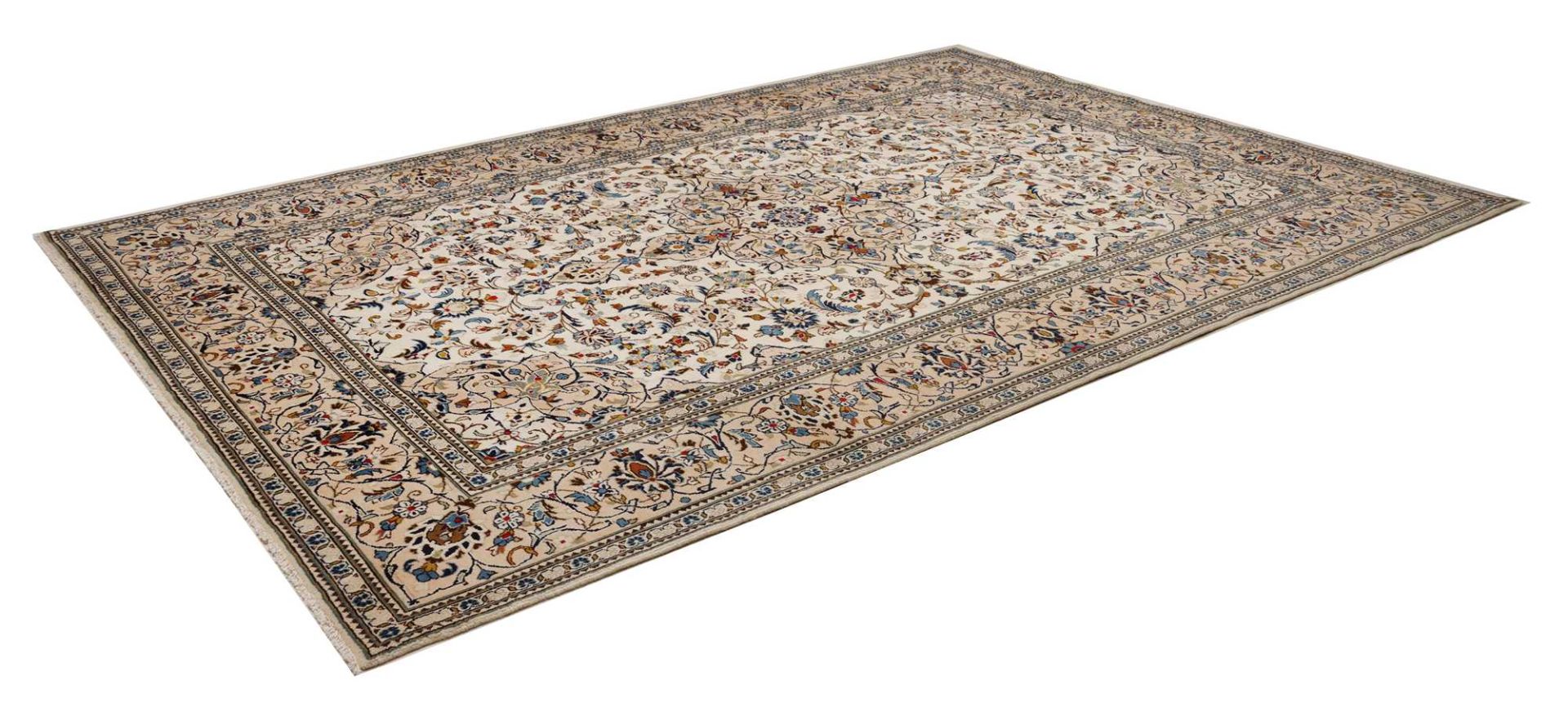 Handgeknüpfter Kashan Perserteppich, 244 × 352 cm, Wolle