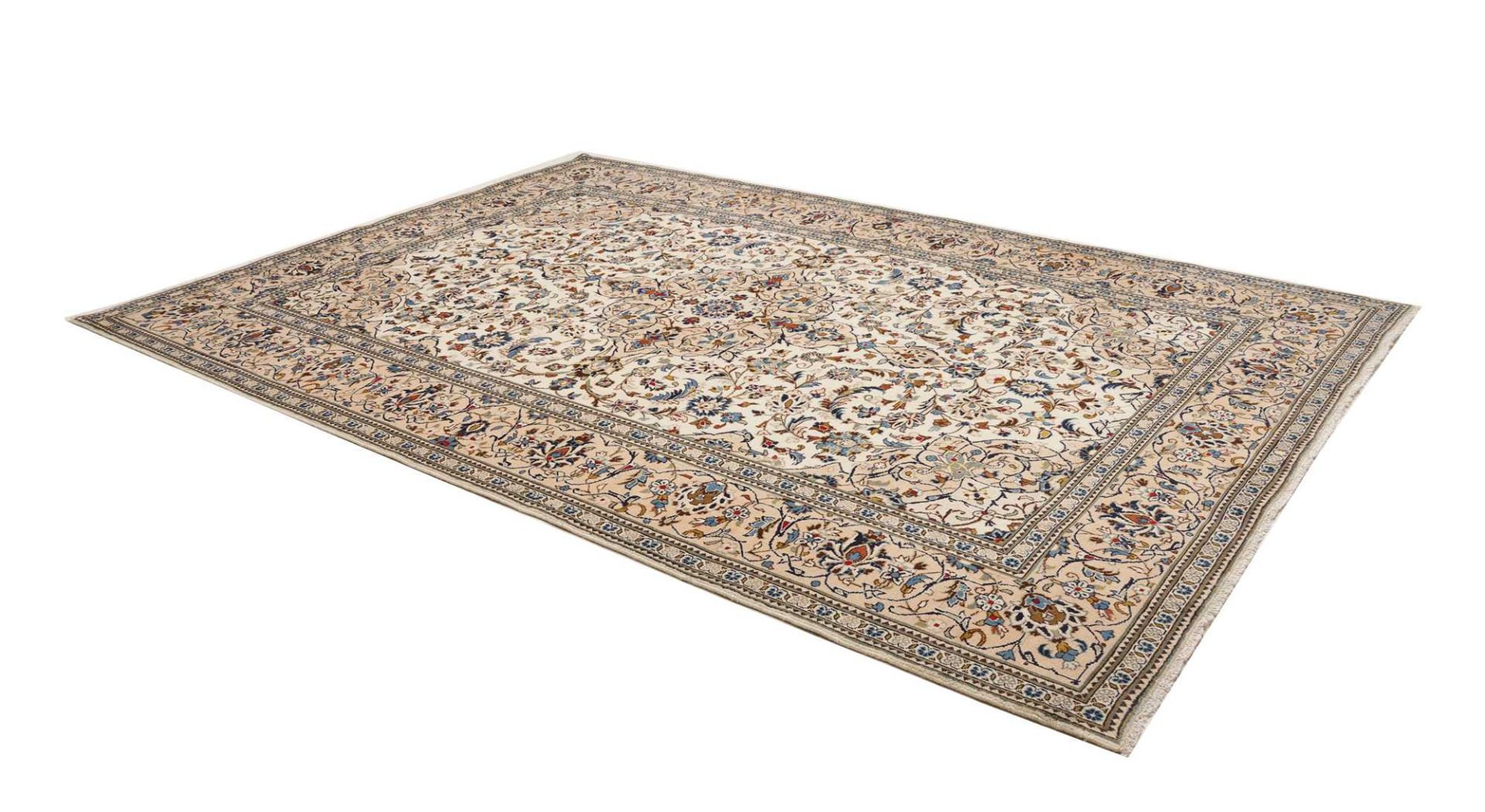 Handgeknüpfter Kashan Perserteppich, 244 × 352 cm, Wolle