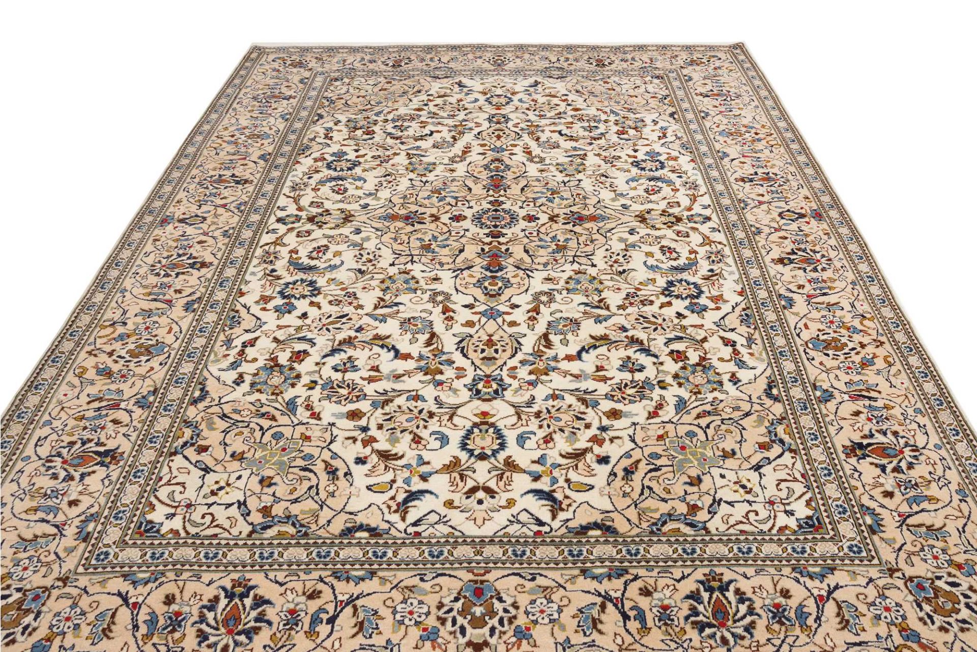 Handgeknüpfter Kashan Perserteppich, 244 × 352 cm, Wolle