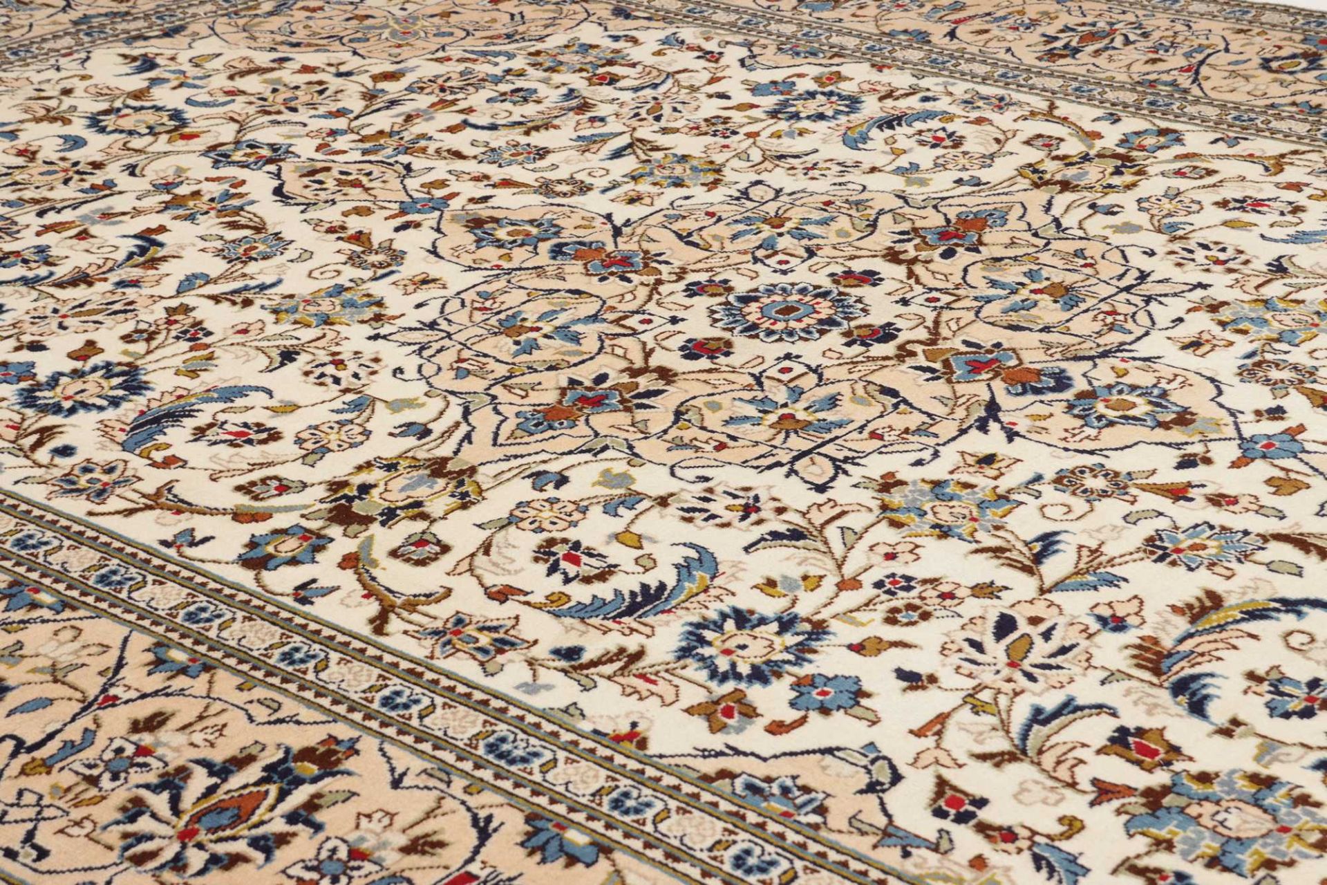 Handgeknüpfter Kashan Perserteppich, 244 × 352 cm, Wolle