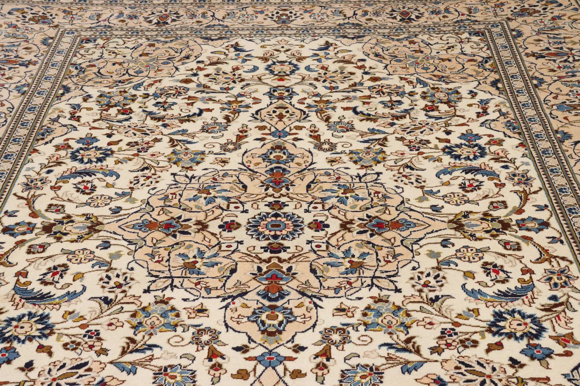 Handgeknüpfter Kashan Perserteppich, 244 × 352 cm, Wolle