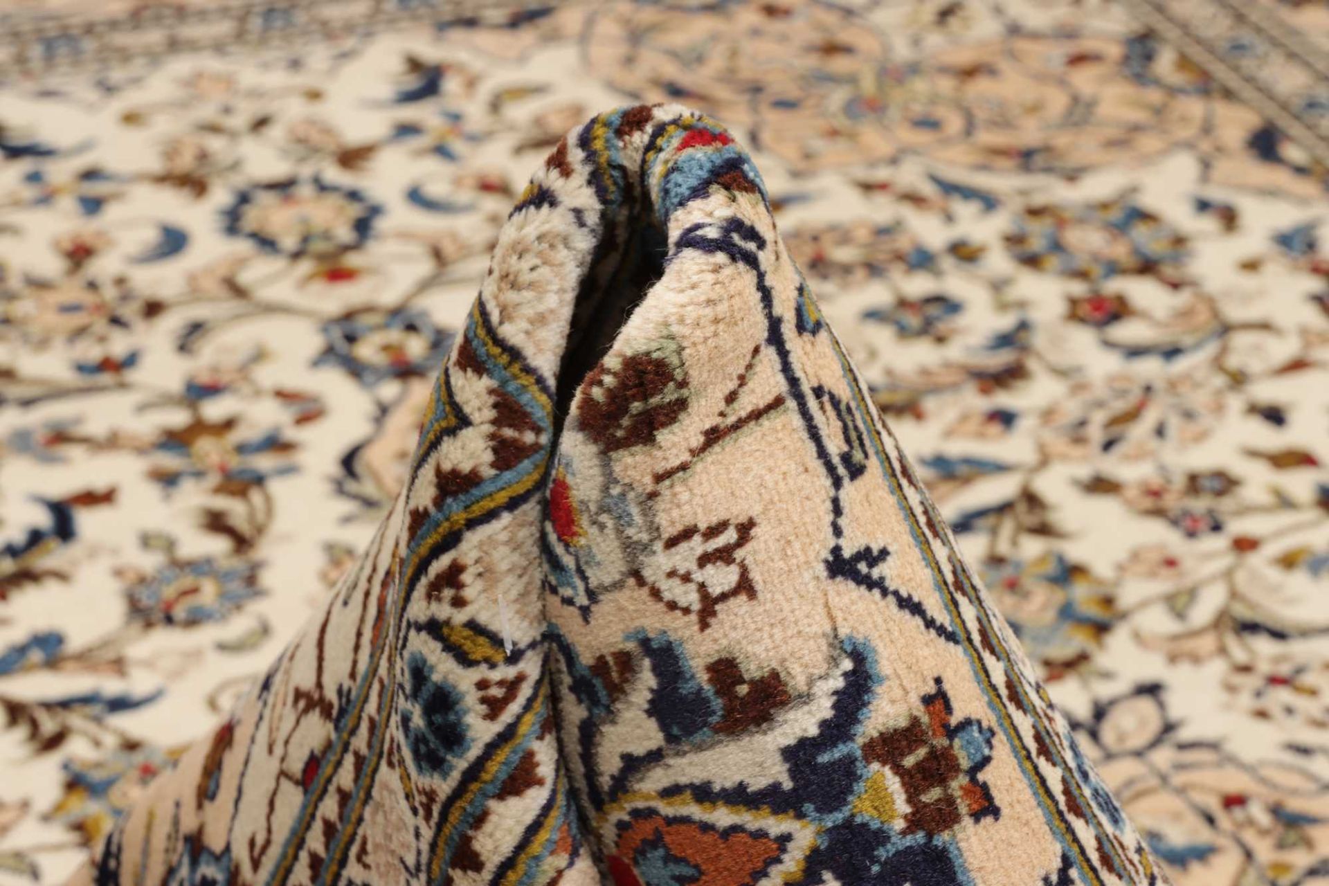 Handgeknüpfter Kashan Perserteppich, 244 × 352 cm, Wolle
