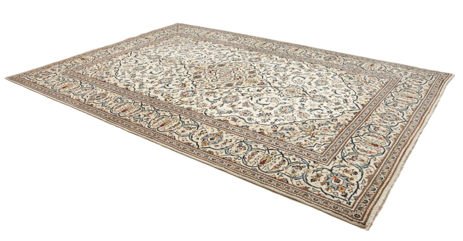 Handgeknüpfter Kashan Perserteppich, 248 × 352 cm, Wolle