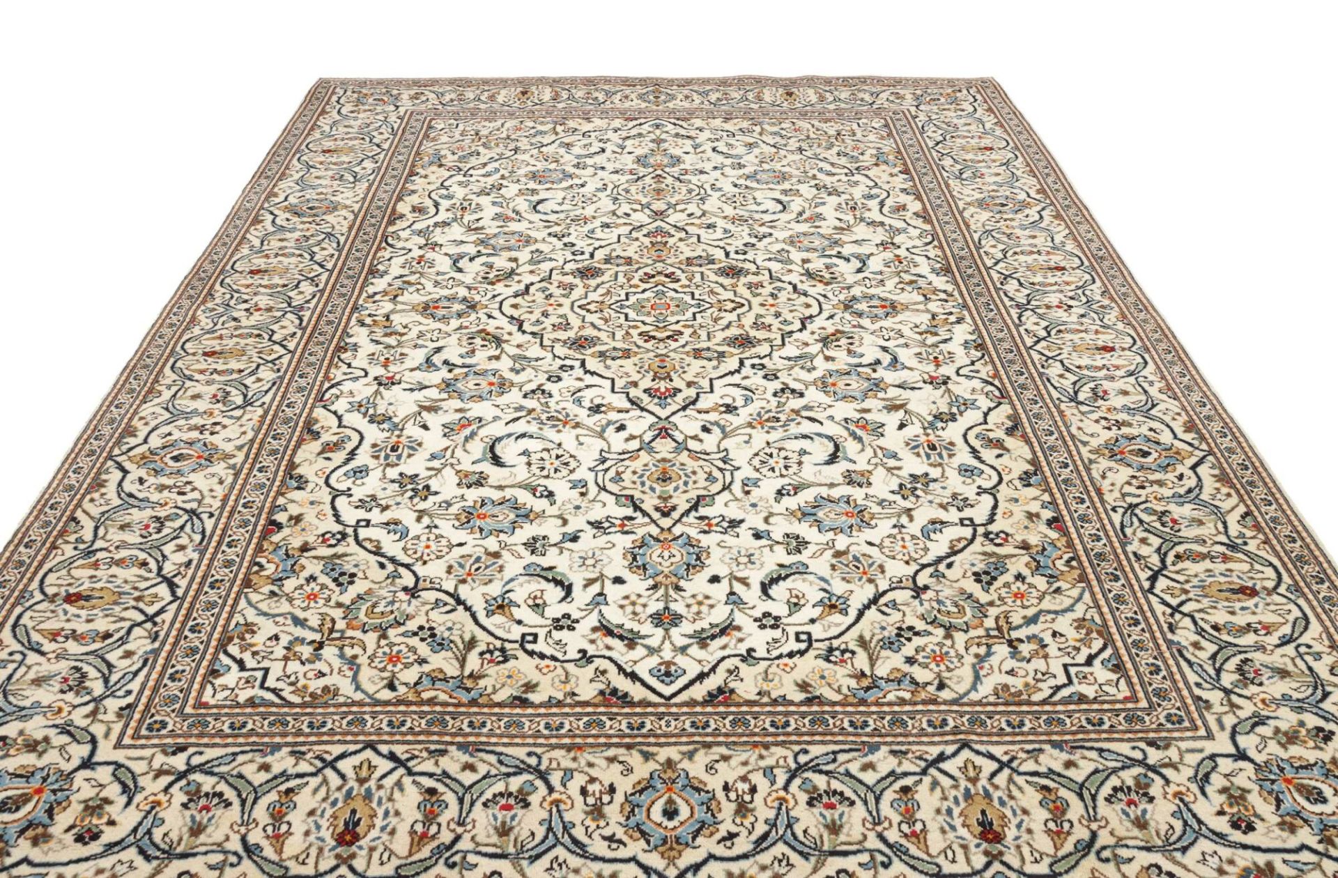 Handgeknüpfter Kashan Perserteppich, 248 × 352 cm, Wolle