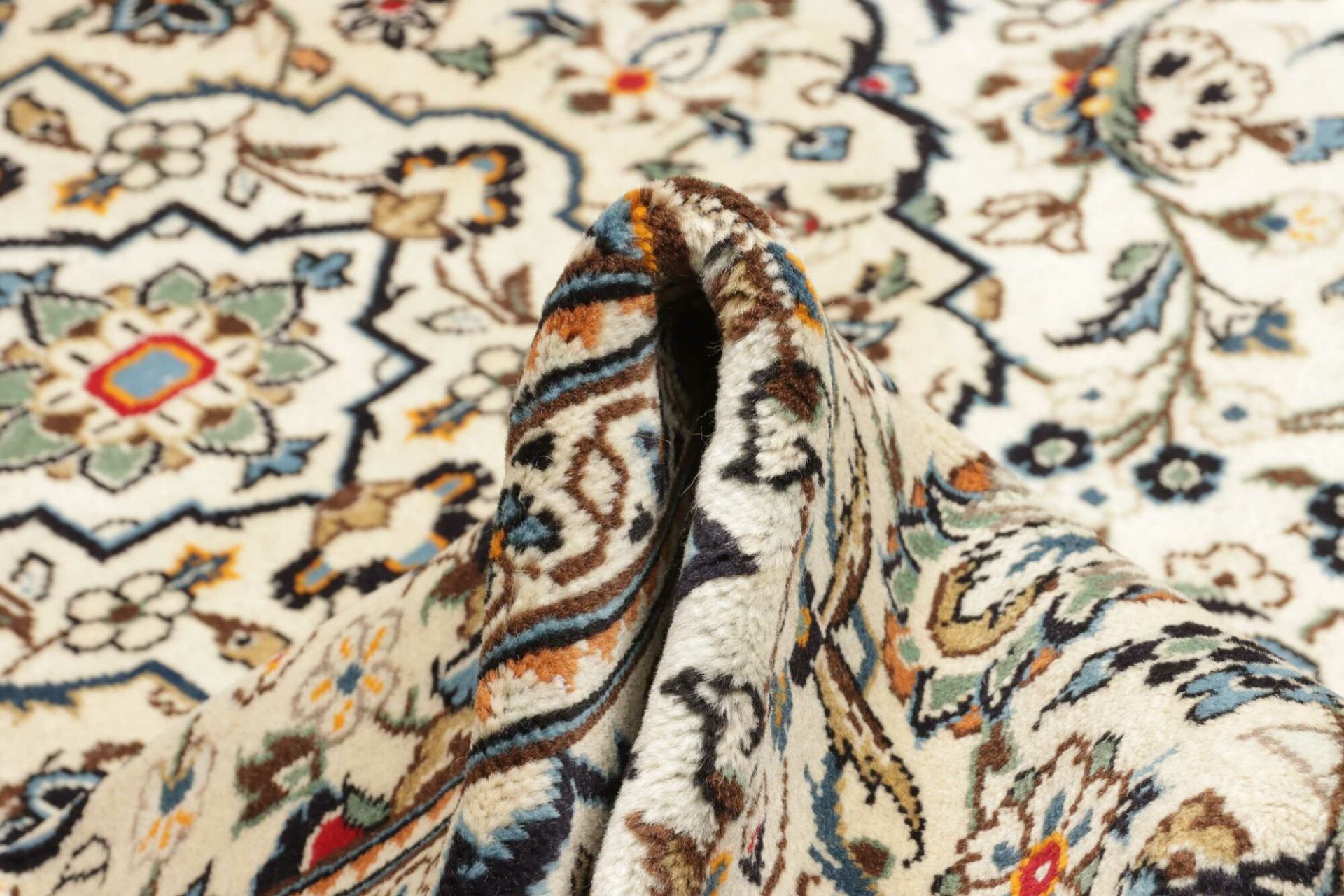 Handgeknüpfter Kashan Perserteppich, 248 × 352 cm, Wolle