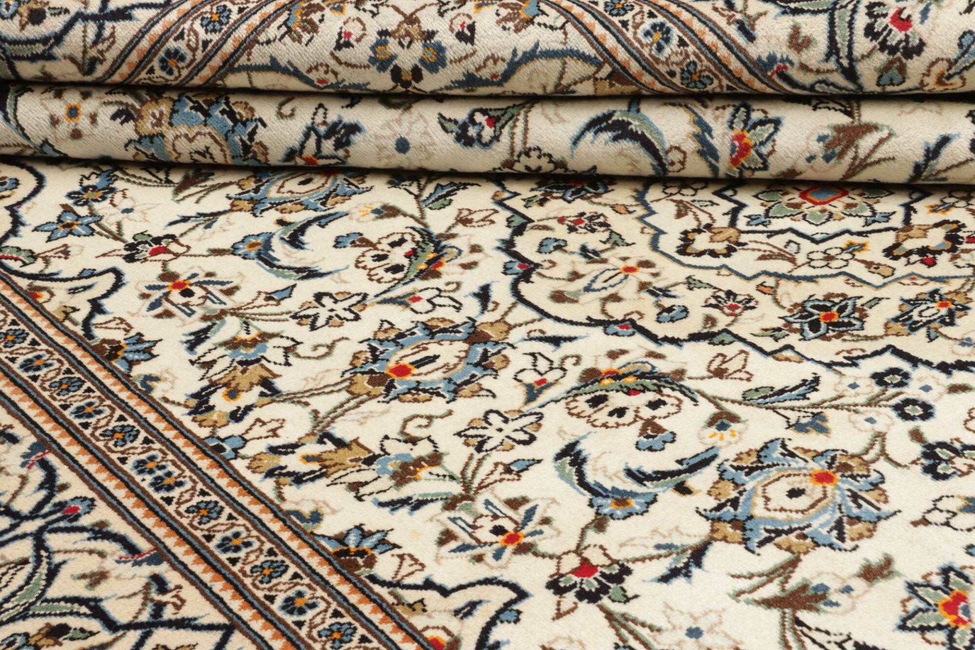 Handgeknüpfter Kashan Perserteppich, 248 × 352 cm, Wolle