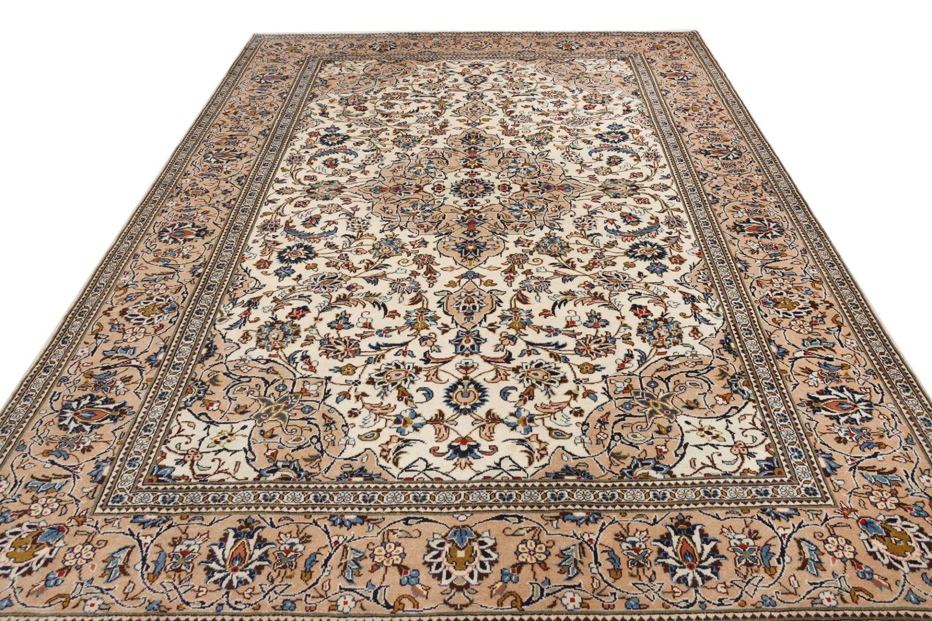 Handgeknüpfter Kashan Perserteppich, 244 × 352 cm, Wolle
