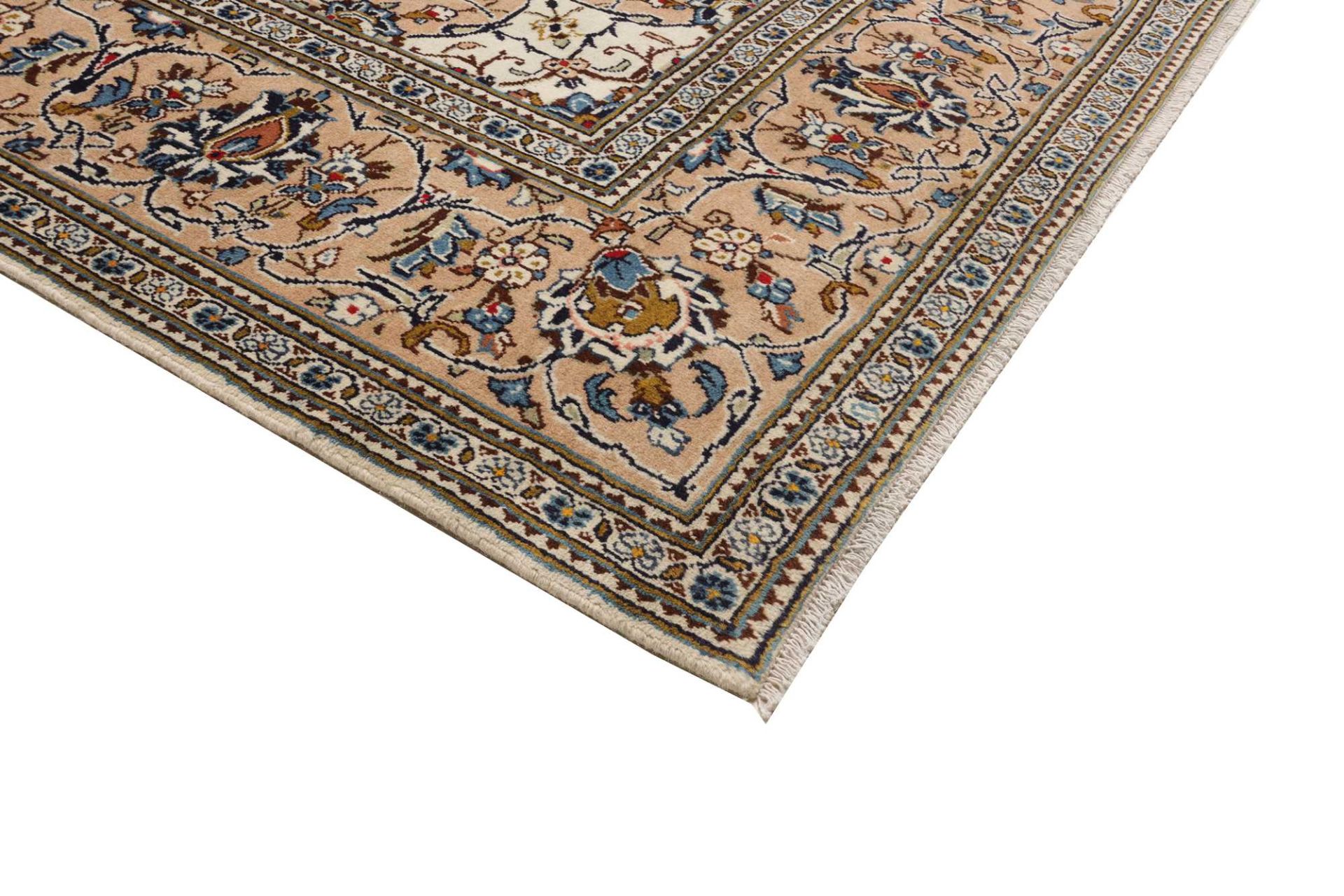 Handgeknüpfter Kashan Perserteppich, 244 × 352 cm, Wolle