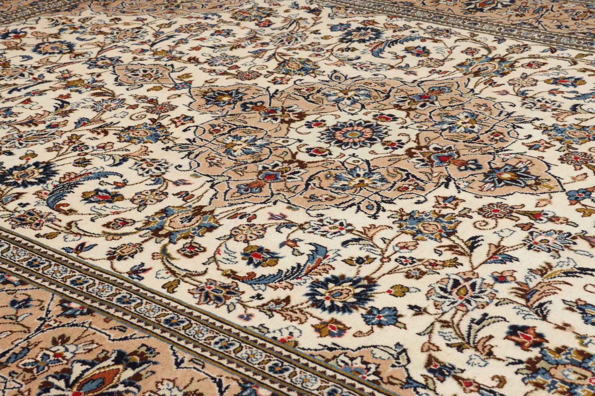 Handgeknüpfter Kashan Perserteppich, 244 × 352 cm, Wolle