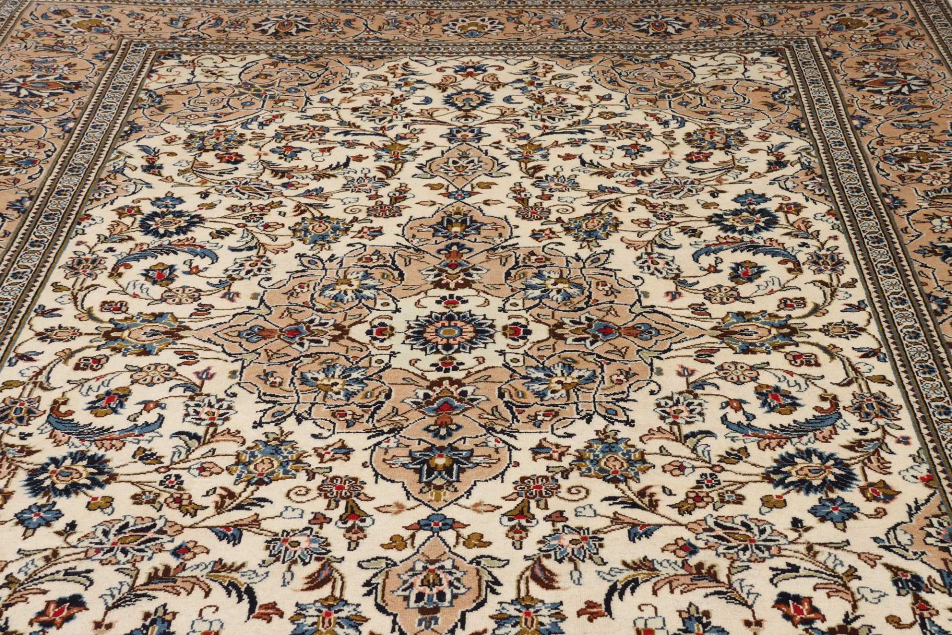 Handgeknüpfter Kashan Perserteppich, 244 × 352 cm, Wolle