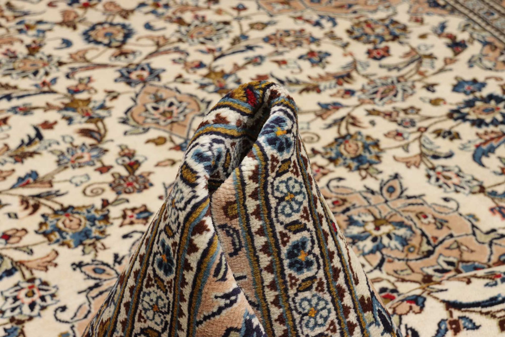 Handgeknüpfter Kashan Perserteppich, 244 × 352 cm, Wolle