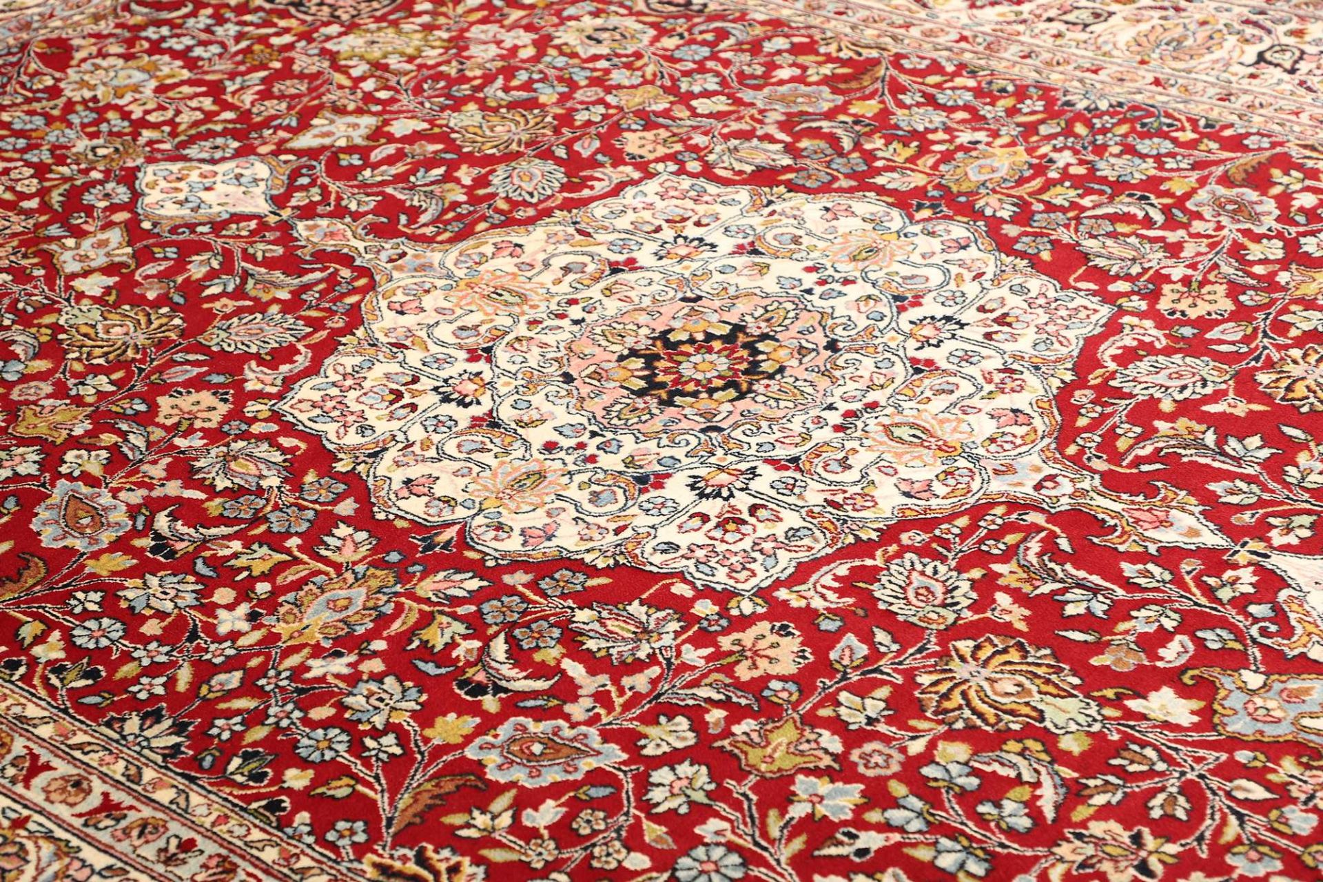 Handgeknüpfter Kashan Perserteppich, 247 × 356 cm, Wolle