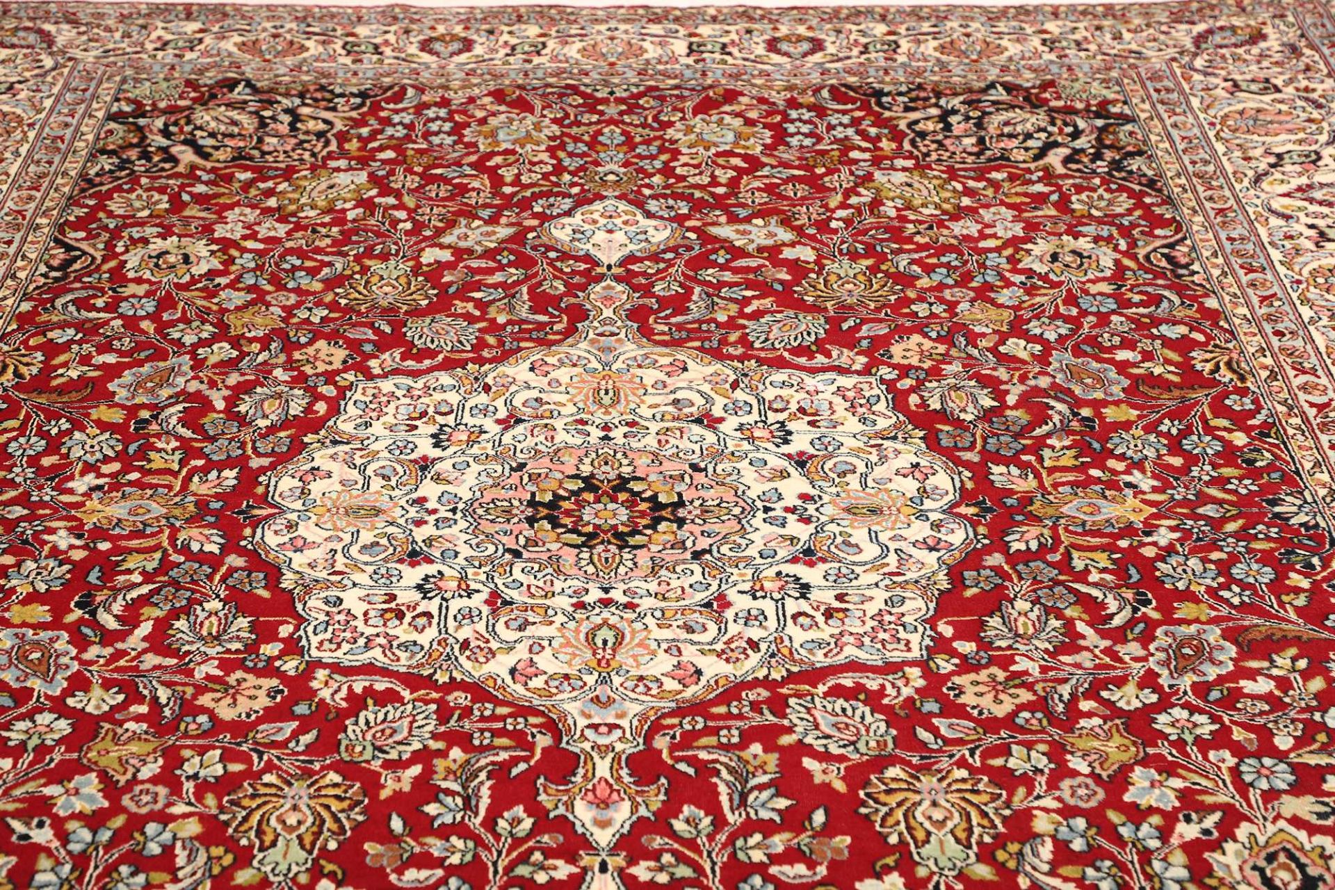 Handgeknüpfter Kashan Perserteppich, 247 × 356 cm, Wolle