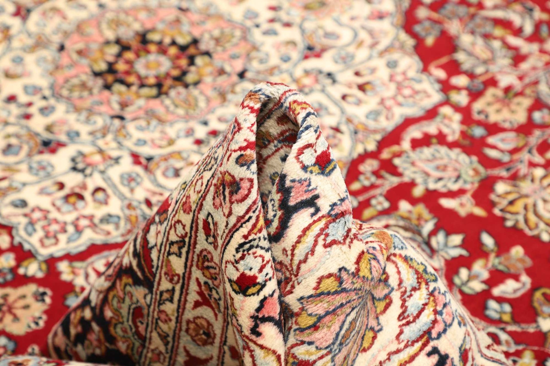 Handgeknüpfter Kashan Perserteppich, 247 × 356 cm, Wolle